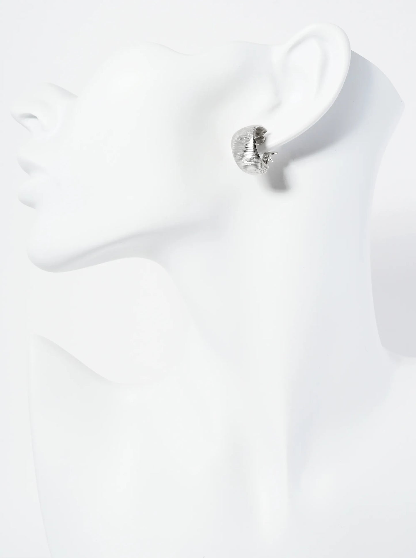 Brushed-Texture 14K-Gold-Dipped 15mm Dainty Latch-Back Hoop Earrings