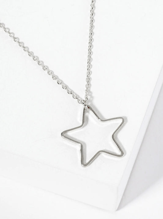 Western-Theme 18K-Gold-Dipped Brushed-texture Cactus Pendant Necklace