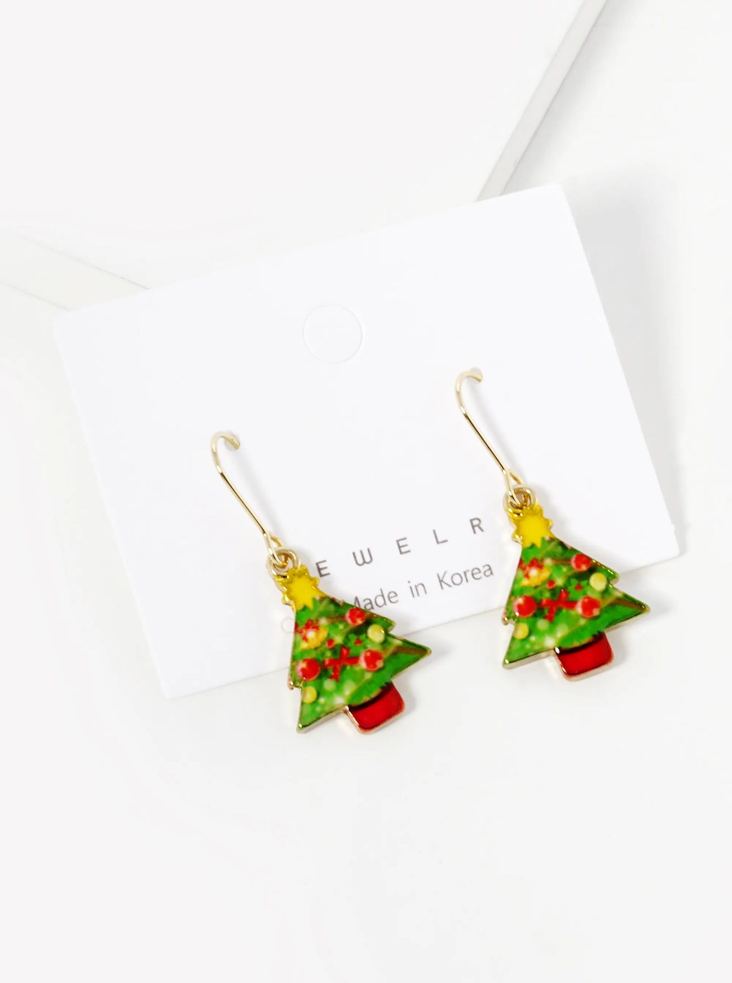 Christmas Tree Dangle Drop Earrings