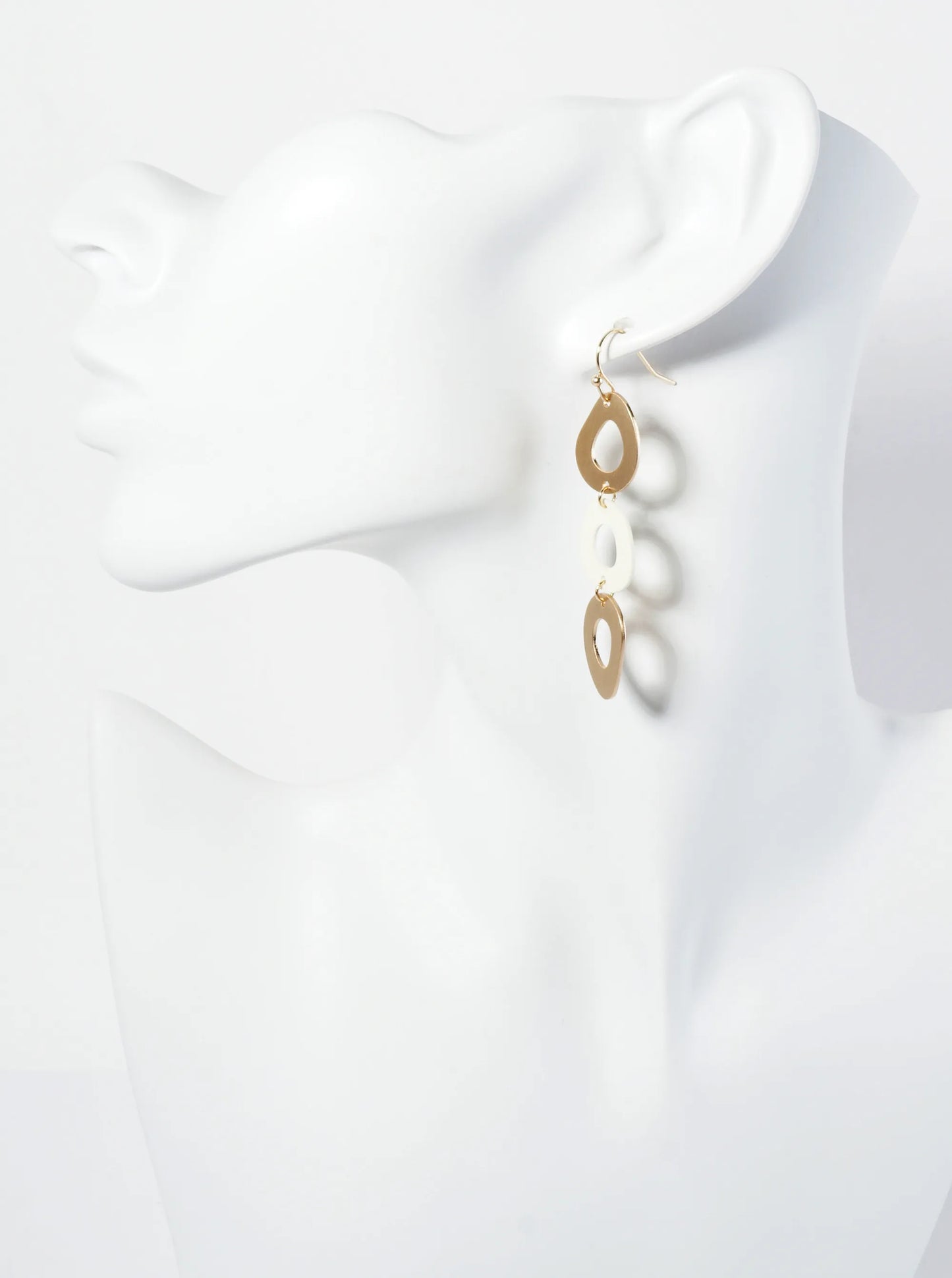 Color Coated Organic Circle Drop Dangle Earrings