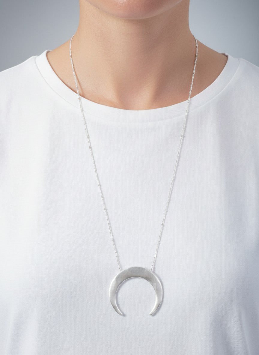 Crescent Moon Pendant Necklace