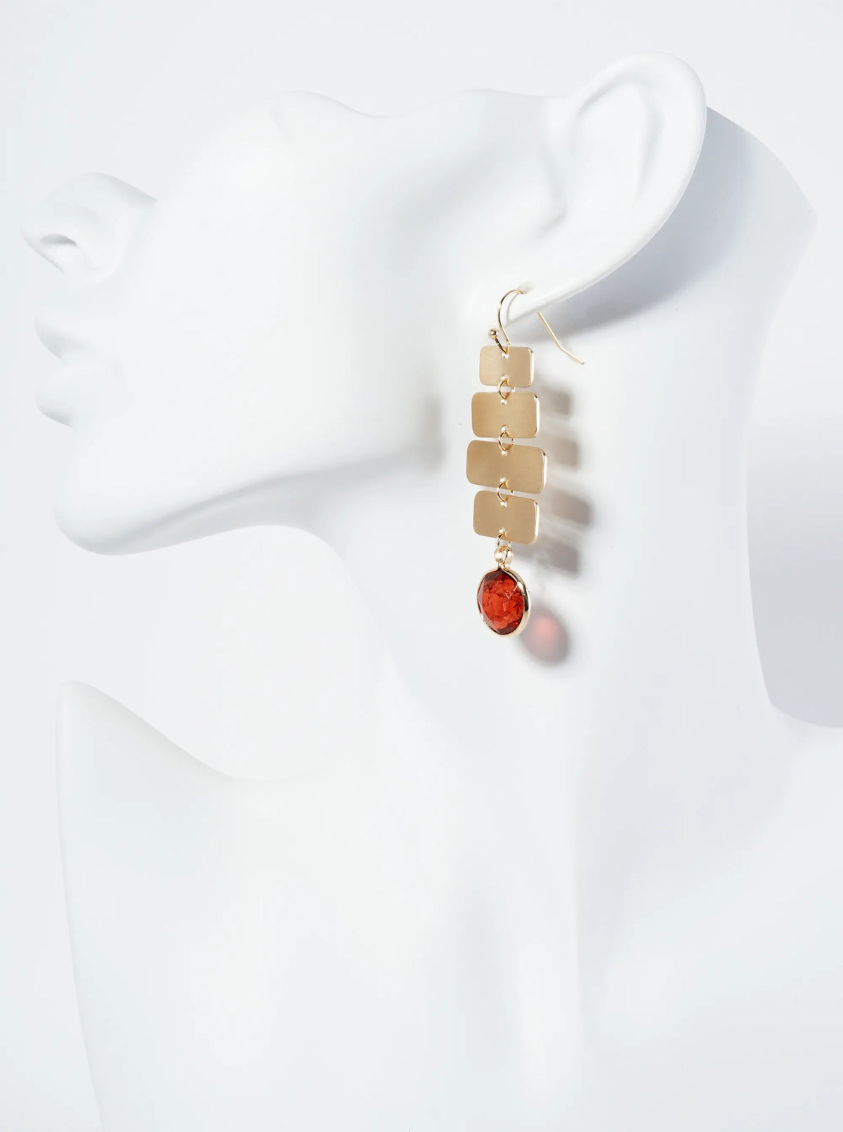 Crystal Drop Geometric Dangle Earrings