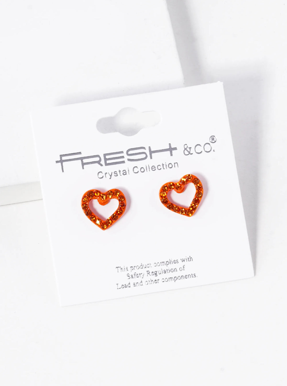 Crystal Pave 10mm Dainty Heart Stud Earrings