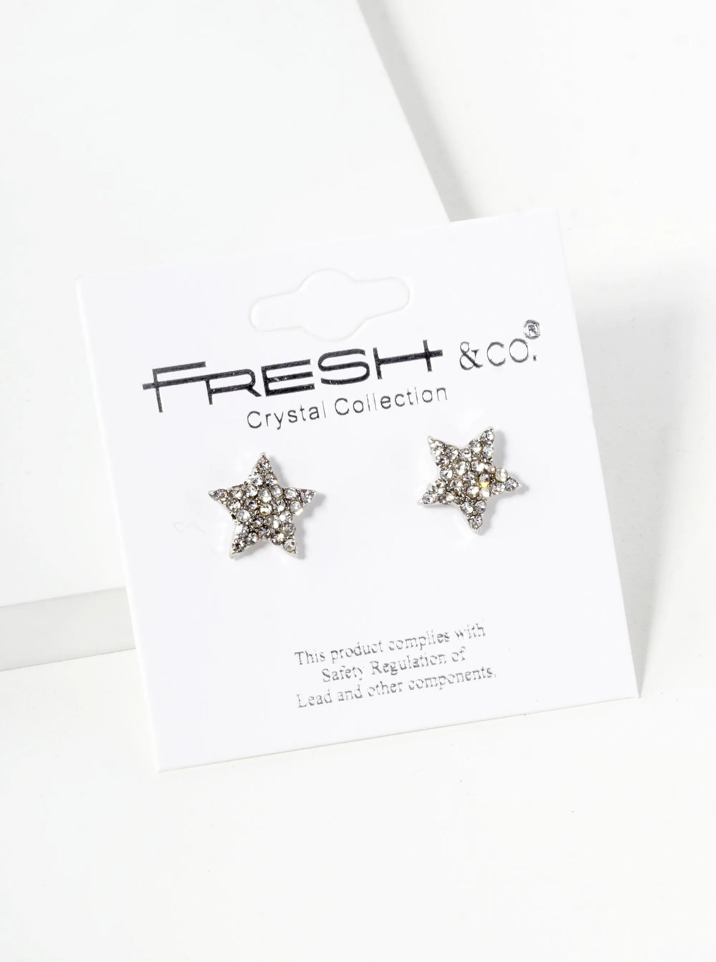 Crystal Pave 11mm Star Stud Earrings