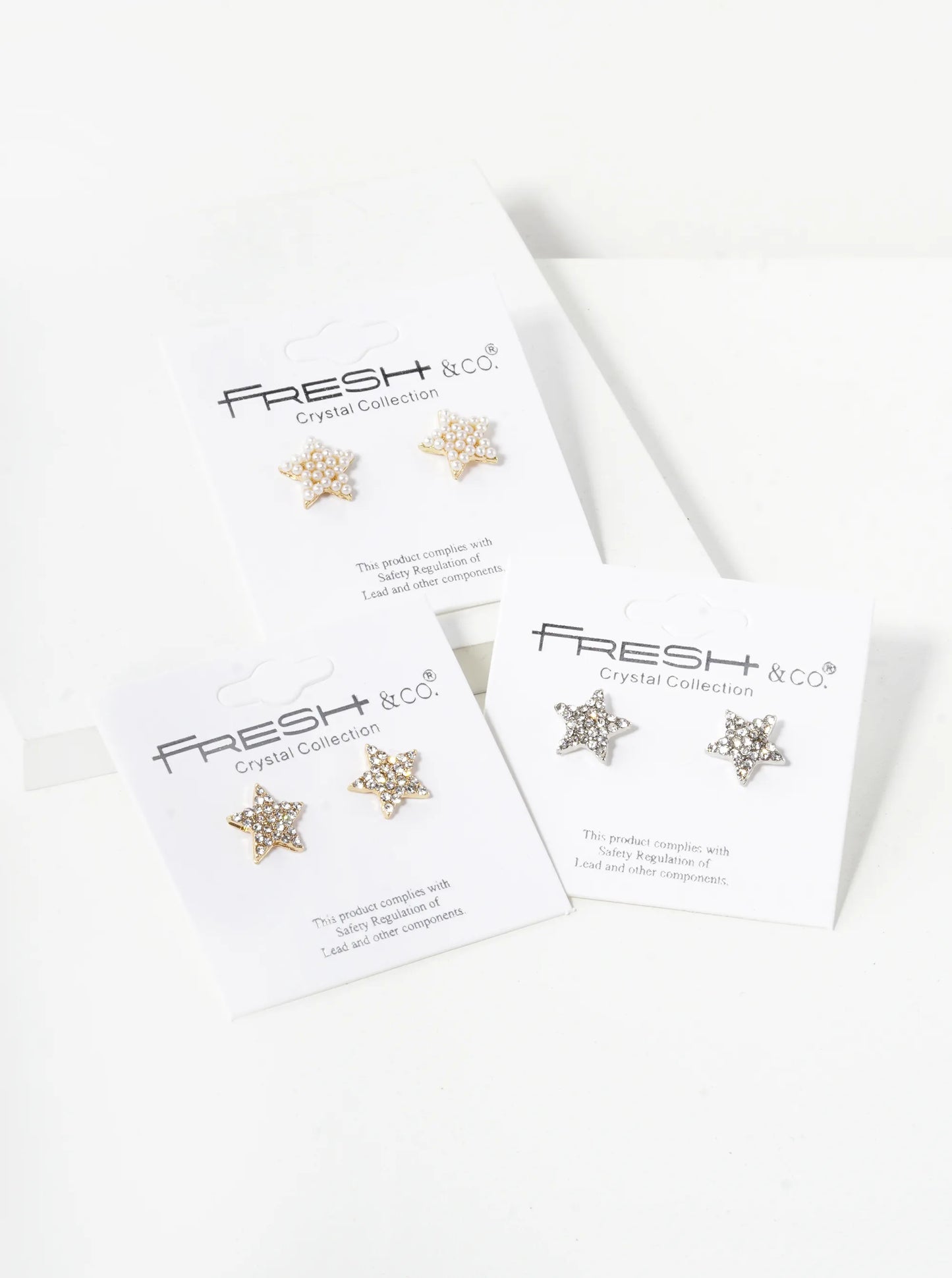 Crystal Pave 11mm Star Stud Earrings