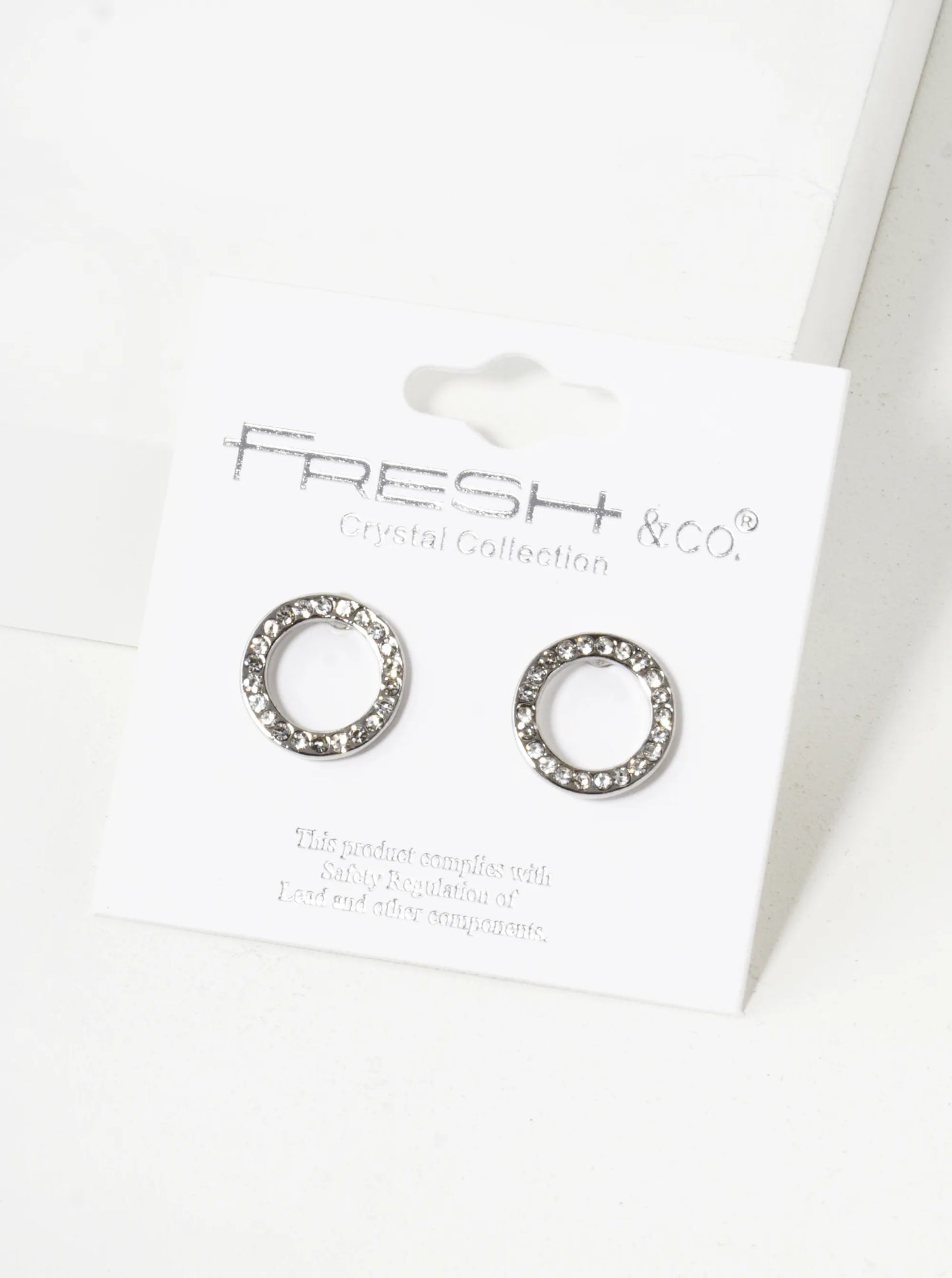 Crystal Pave 13mm Round Stud Earrings