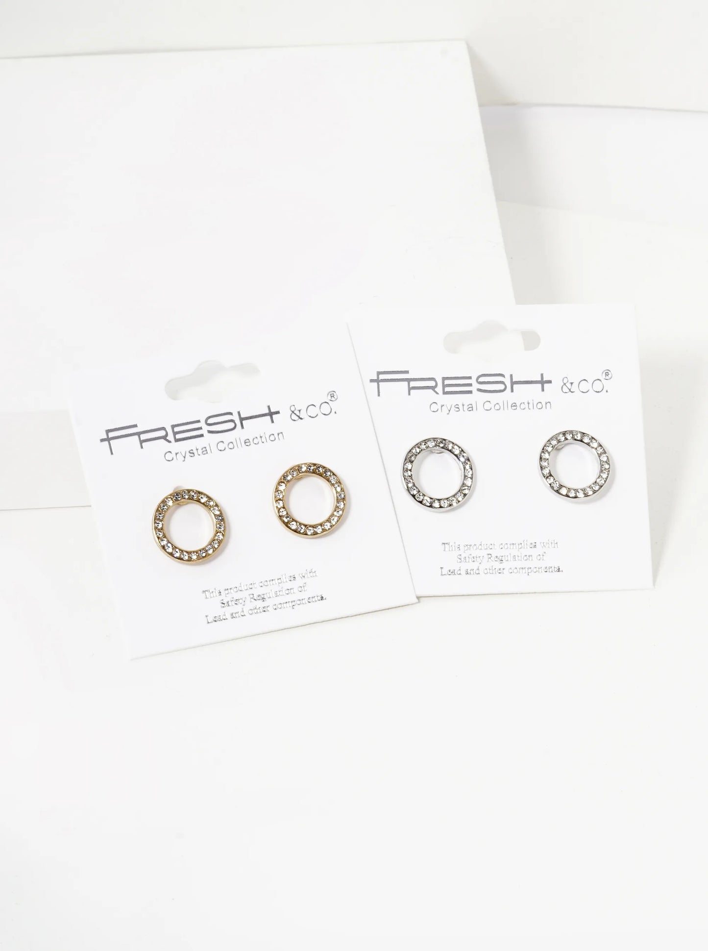 Crystal Pave 13mm Round Stud Earrings