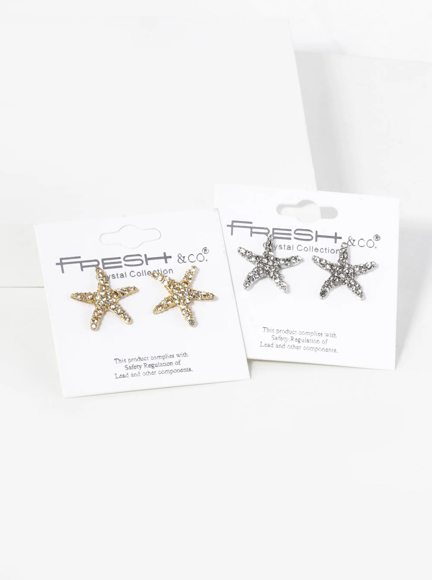 Crystal Pave 18mm Starfish Stud Earrings