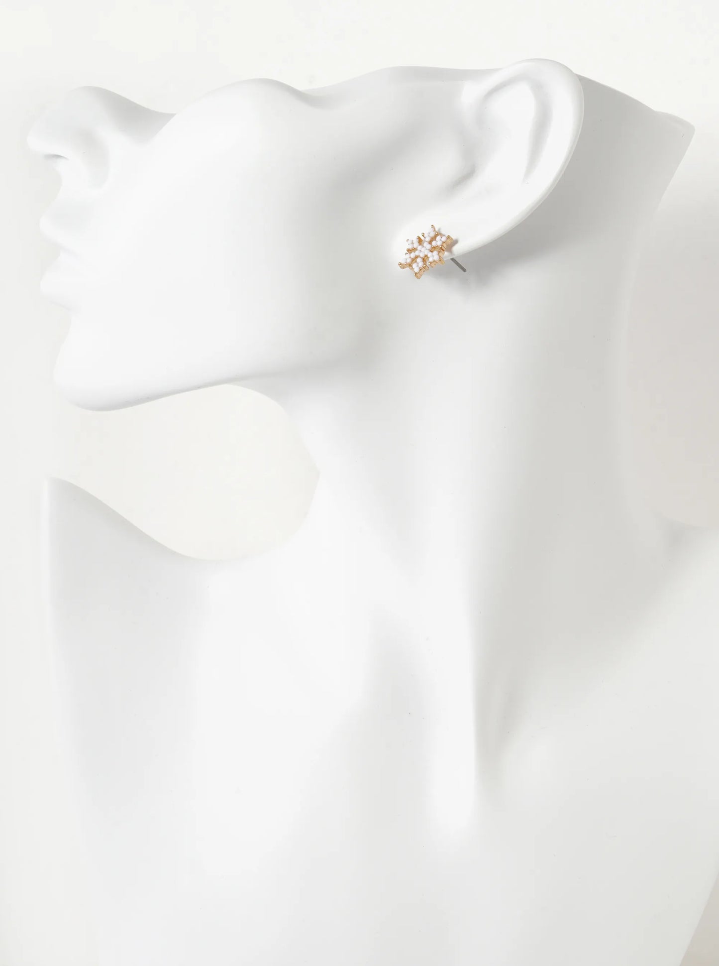 Crystal Pave 19mm Snowflake Stud Earrings
