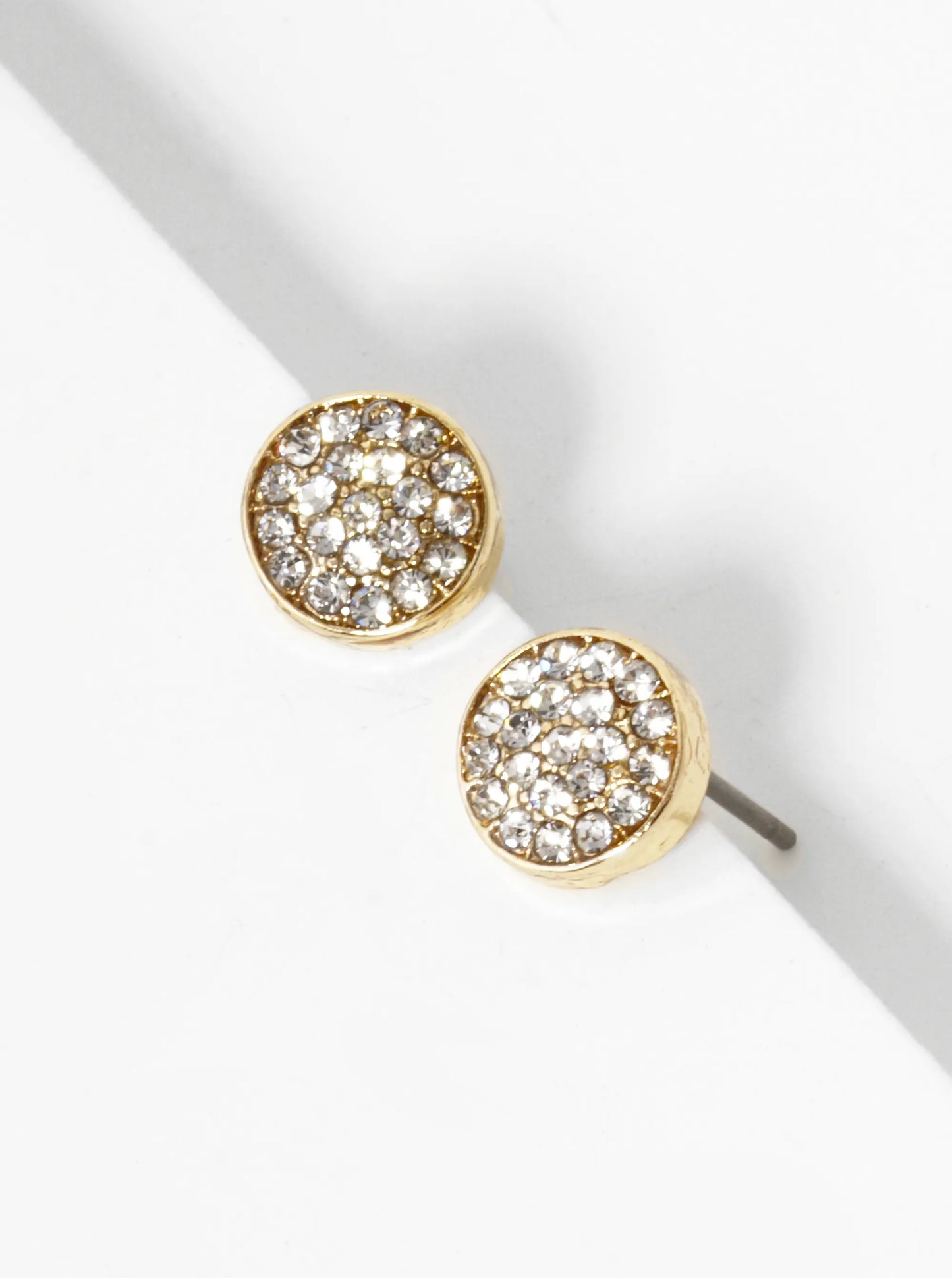 Crystal Pave 7mm Round Stud Earrings