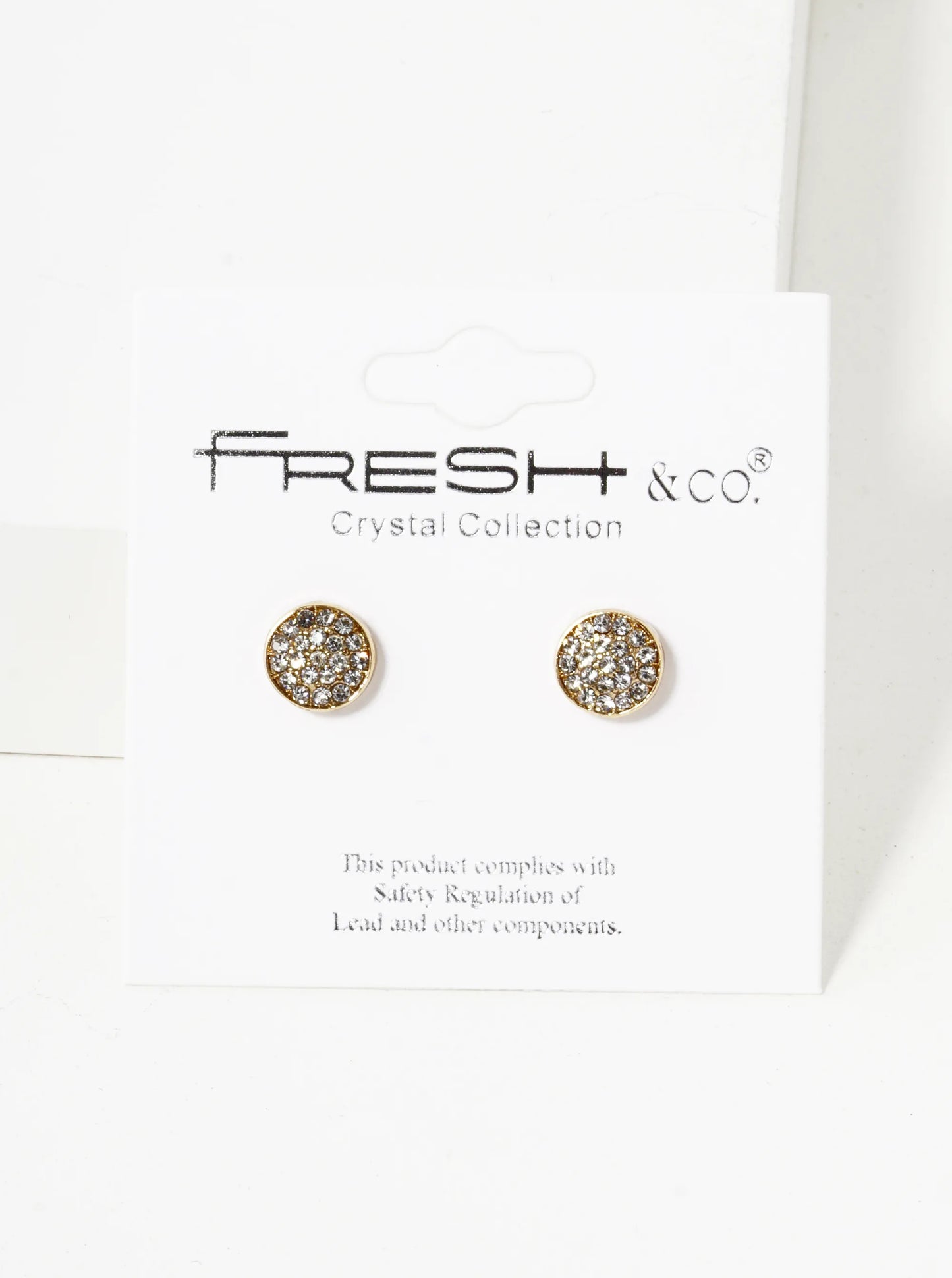 Crystal Pave 7mm Round Stud Earrings