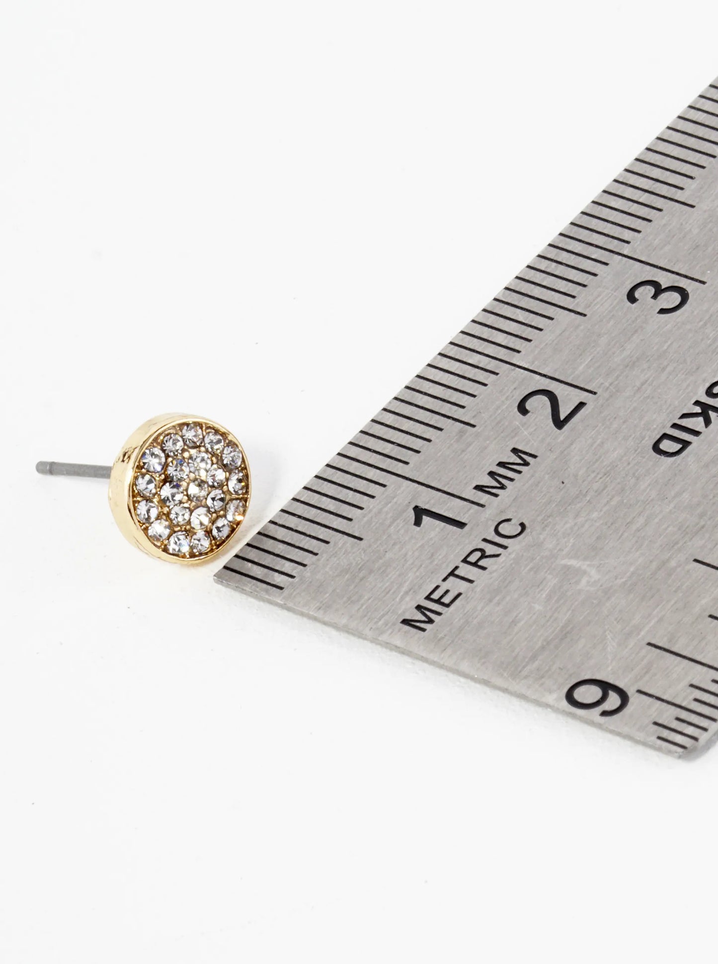 Crystal Pave 7mm Round Stud Earrings