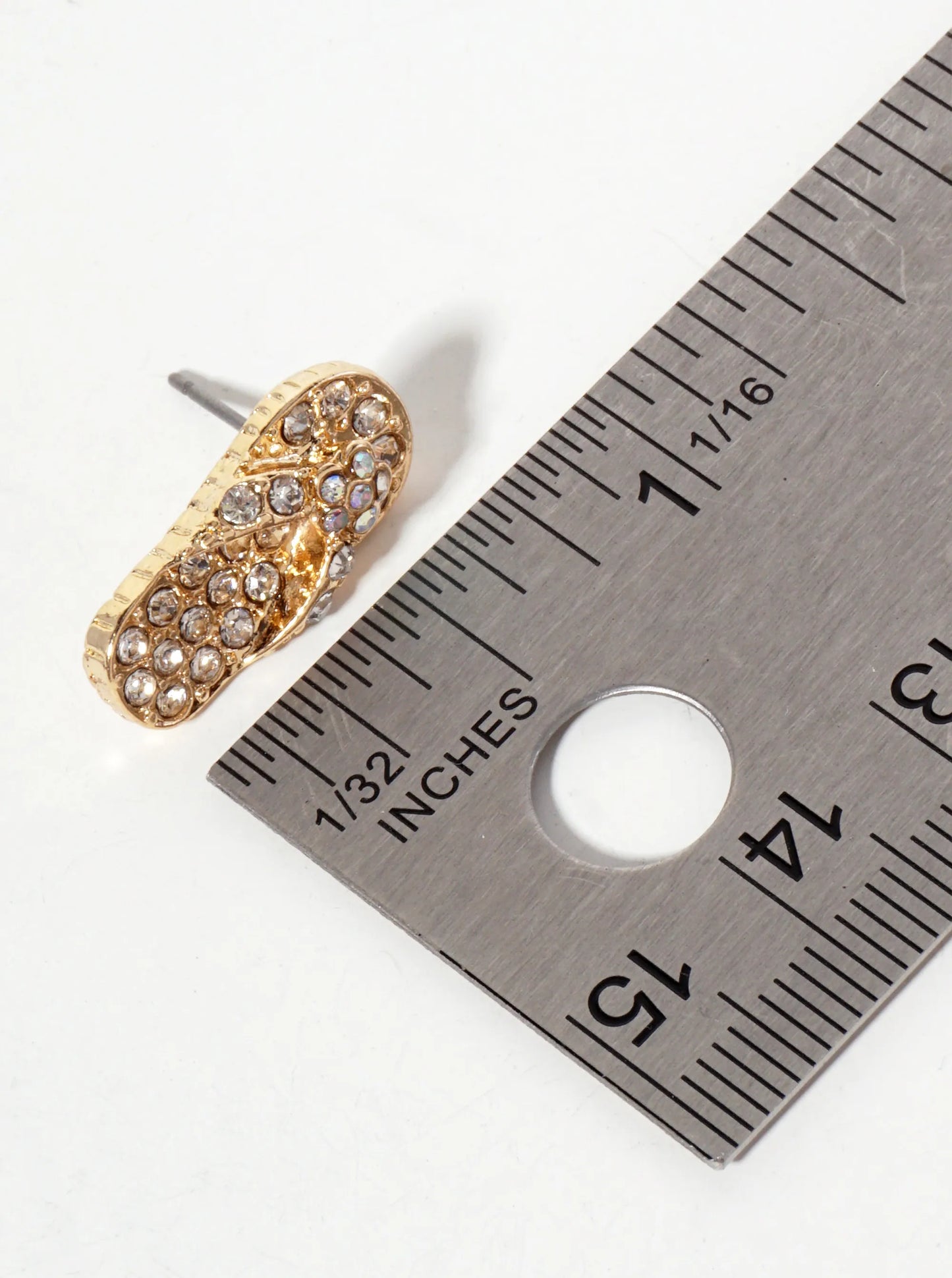 Crystal-Pave Flip-Flop Stud Earrings