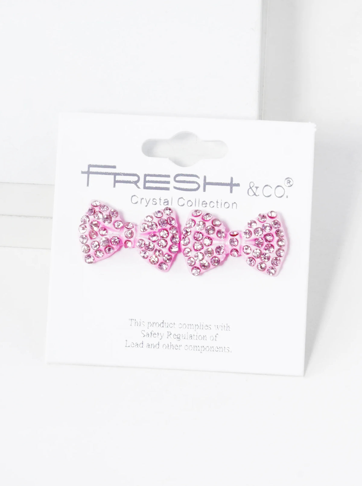 Crystal Pave Ribbon Bow Stud Earrings