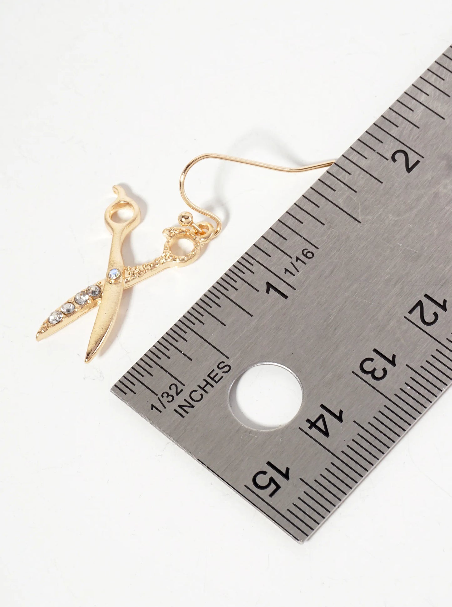 Crystal-Pave Scissors Drop Dangle Earrings