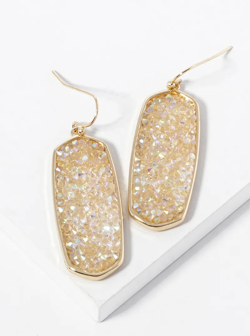 Crystal Pave Sparkling Dangle Drop Earrings