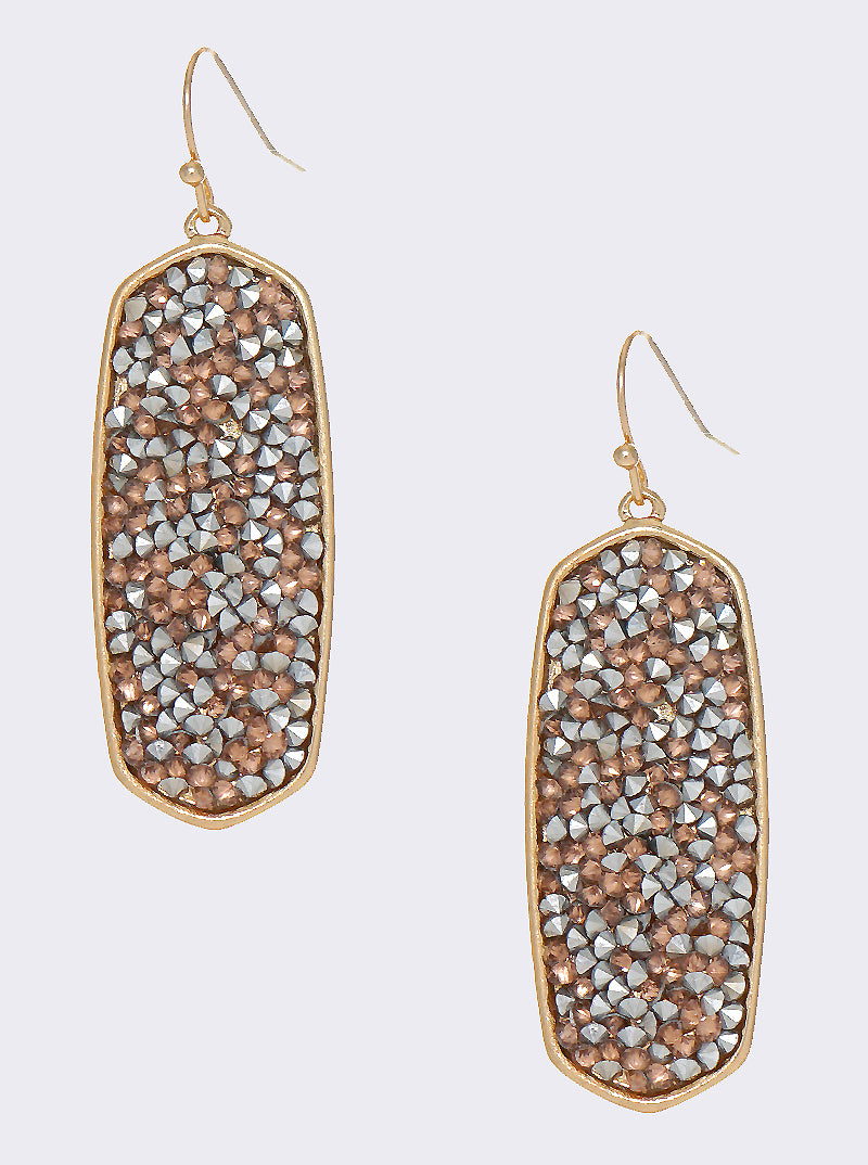 Crystal Pave Sparkling Dangle Drop Earrings