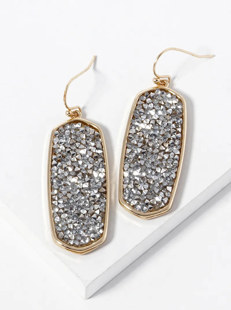 Crystal Pave Sparkling Dangle Drop Earrings
