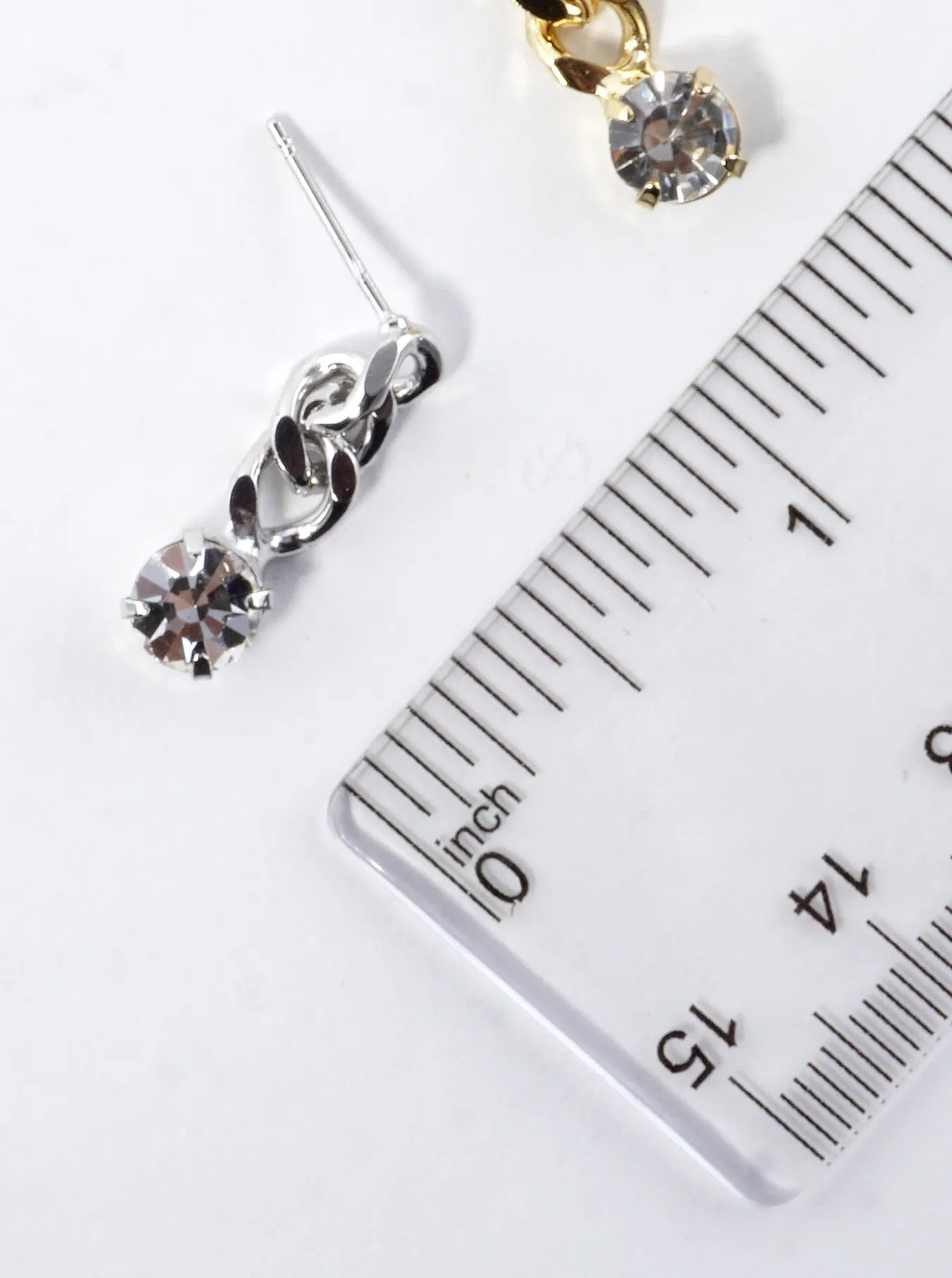 Curb Chain Cubic Zirconia Drop Dangle Earrings
