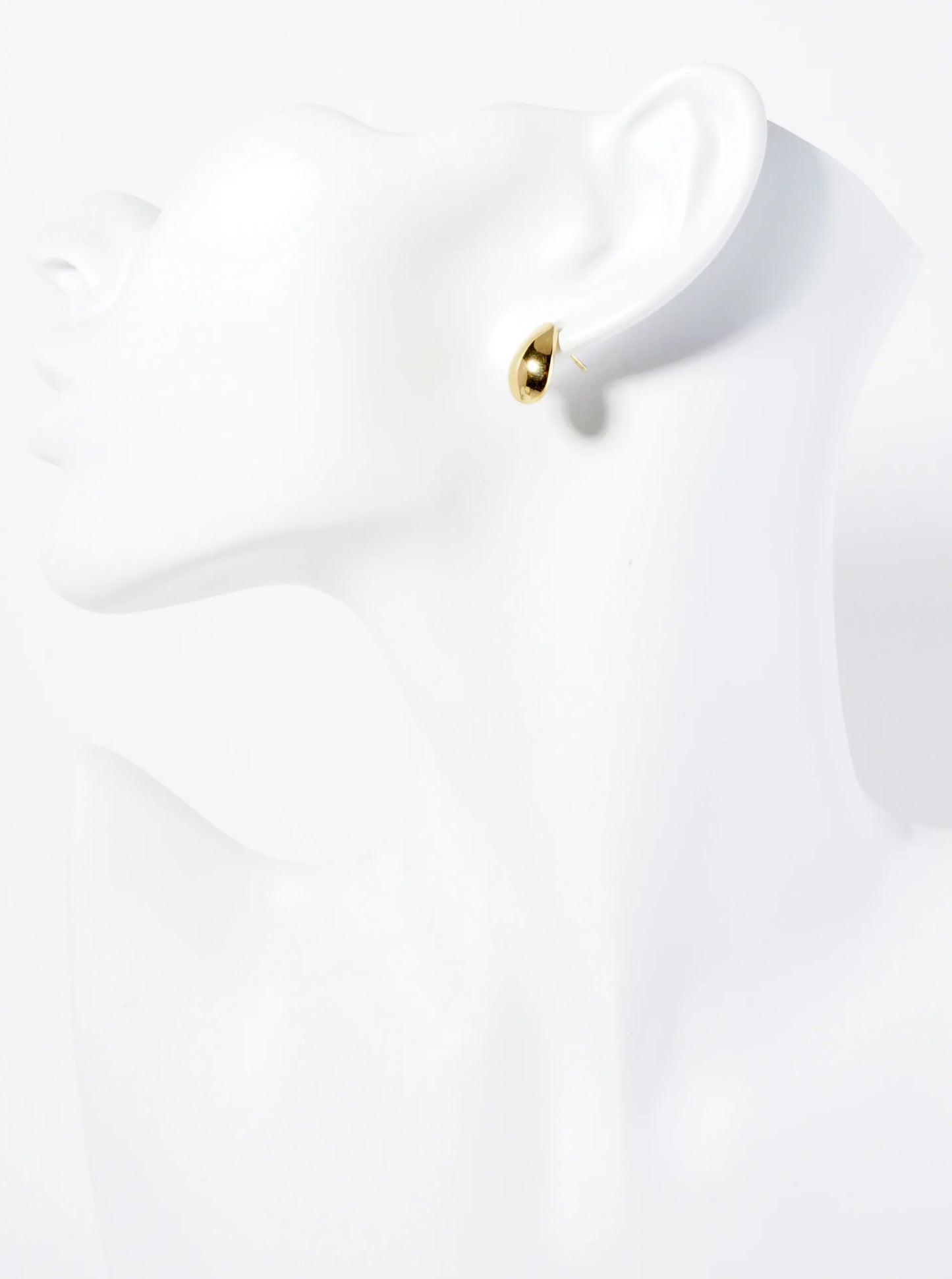 Curved Teardrop Hypoallergenic Stainless Steel Stud Earrings