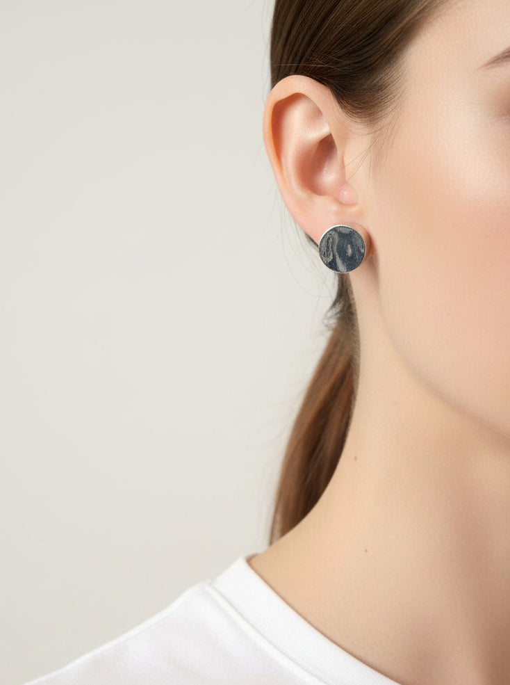 14K-Gold Dipped Modern Disc Earrings