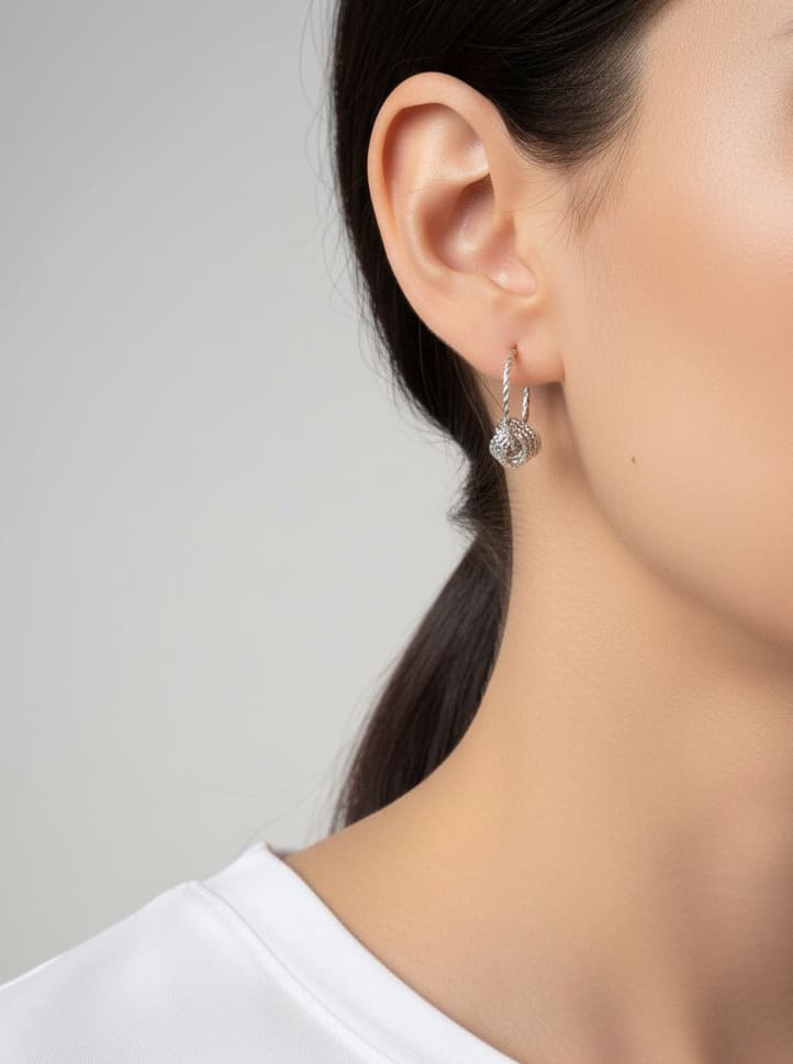 14K Gold-Dipped Knot Hoop Earrings