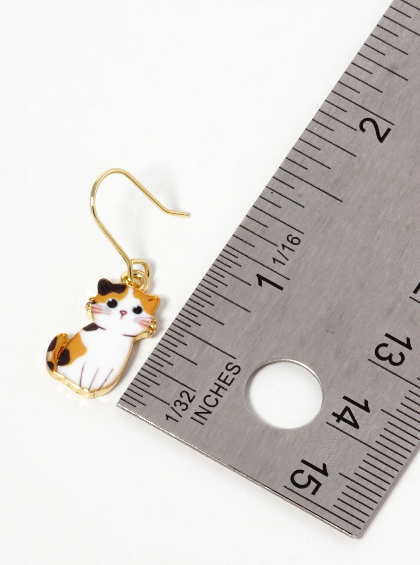 Dainty Cat Dangle Drop Earrings