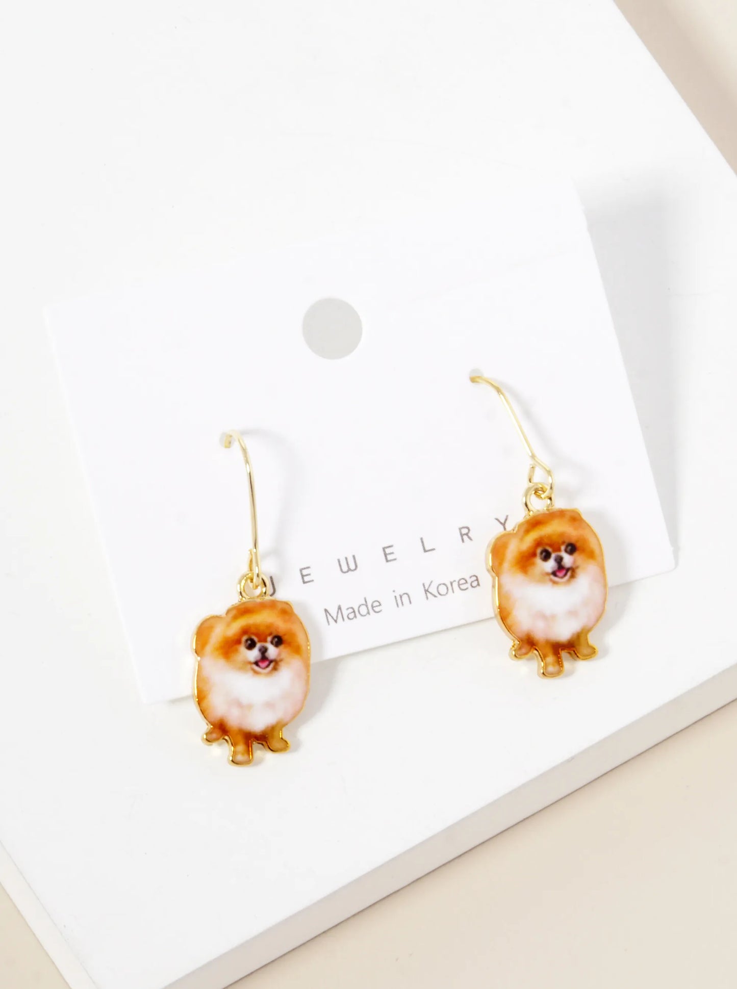 Dainty Dog Dangle Drop Earrings