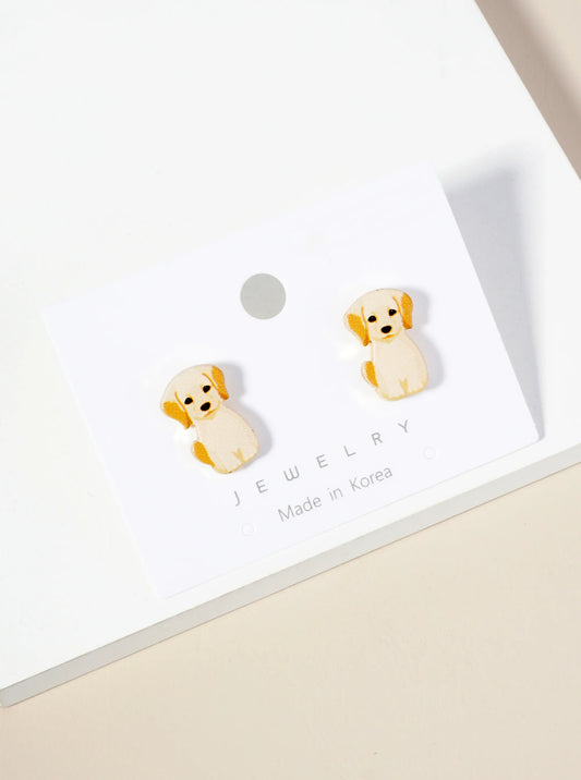 Dainty Dog Stud Earrings