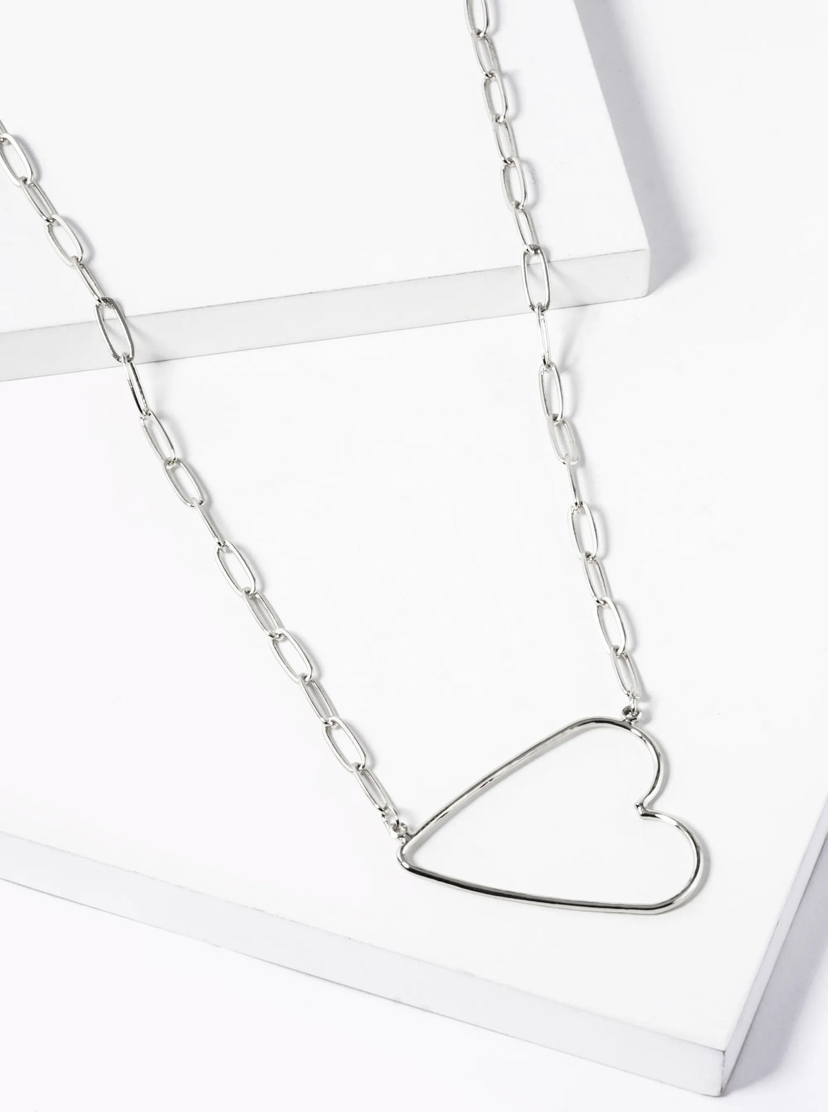 Delicate Wire Heart Pendant Necklace