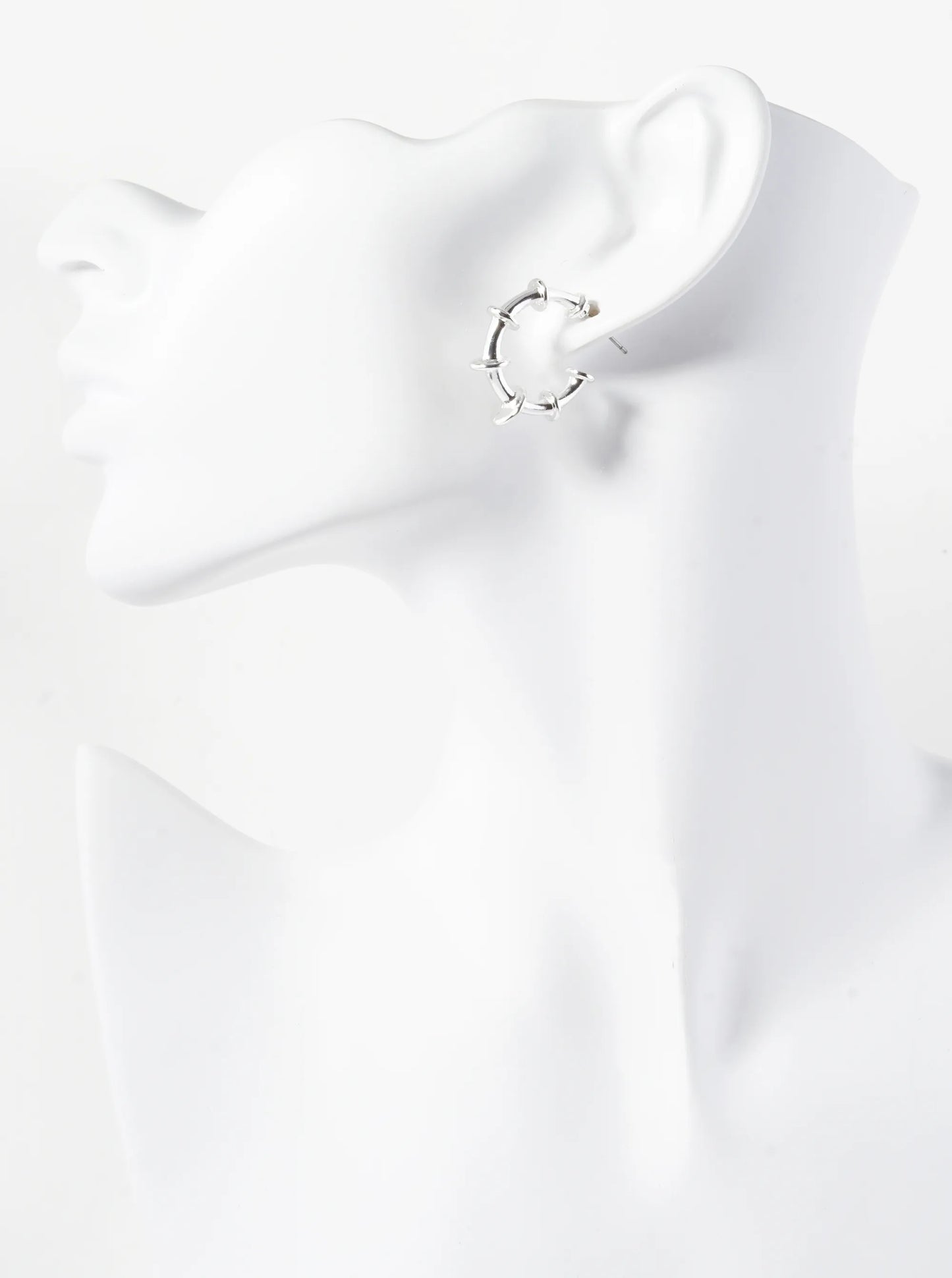 Divided Textures 20mm Hoop Earrings