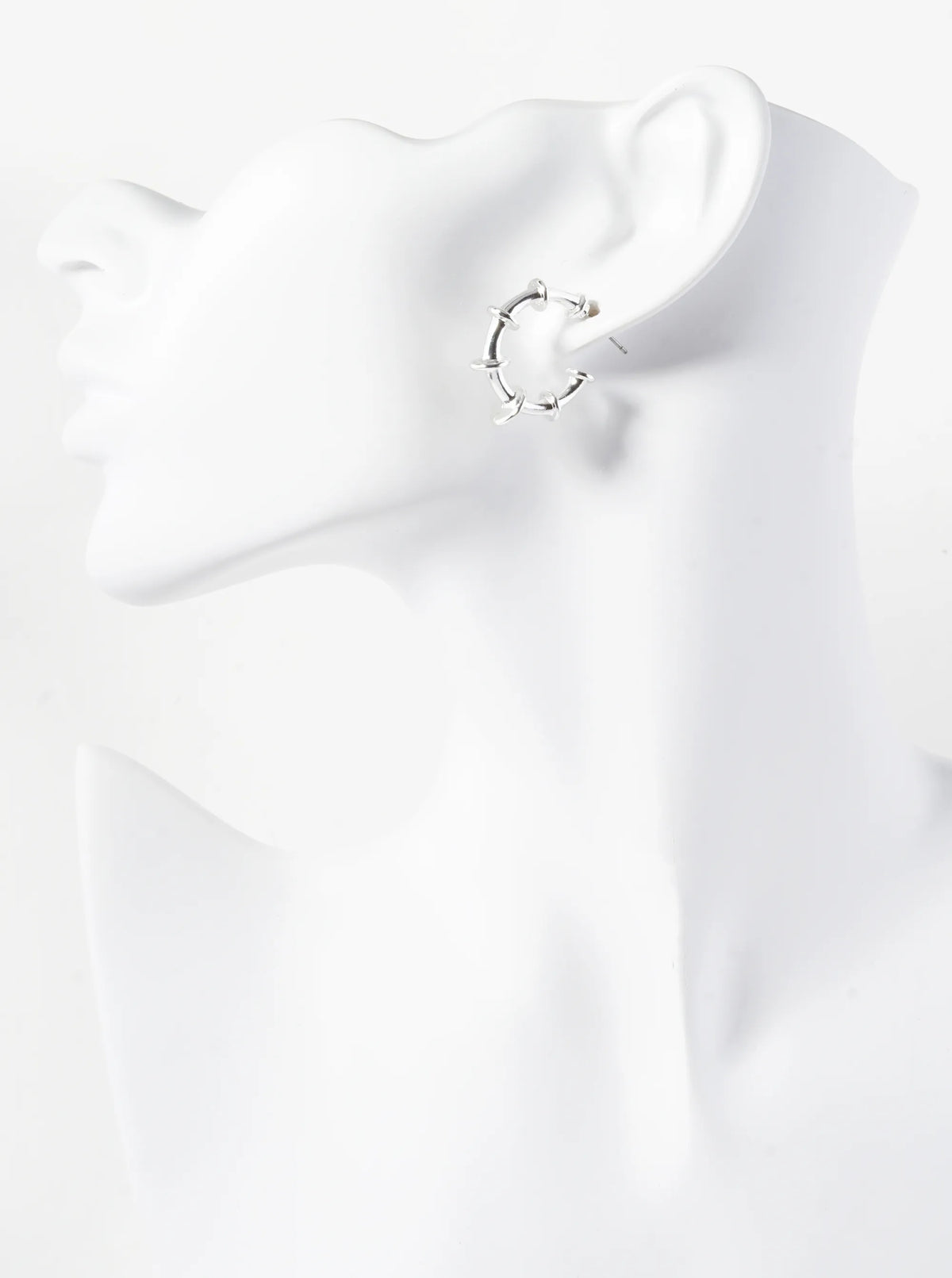 Divided Textures 20mm Hoop Earrings