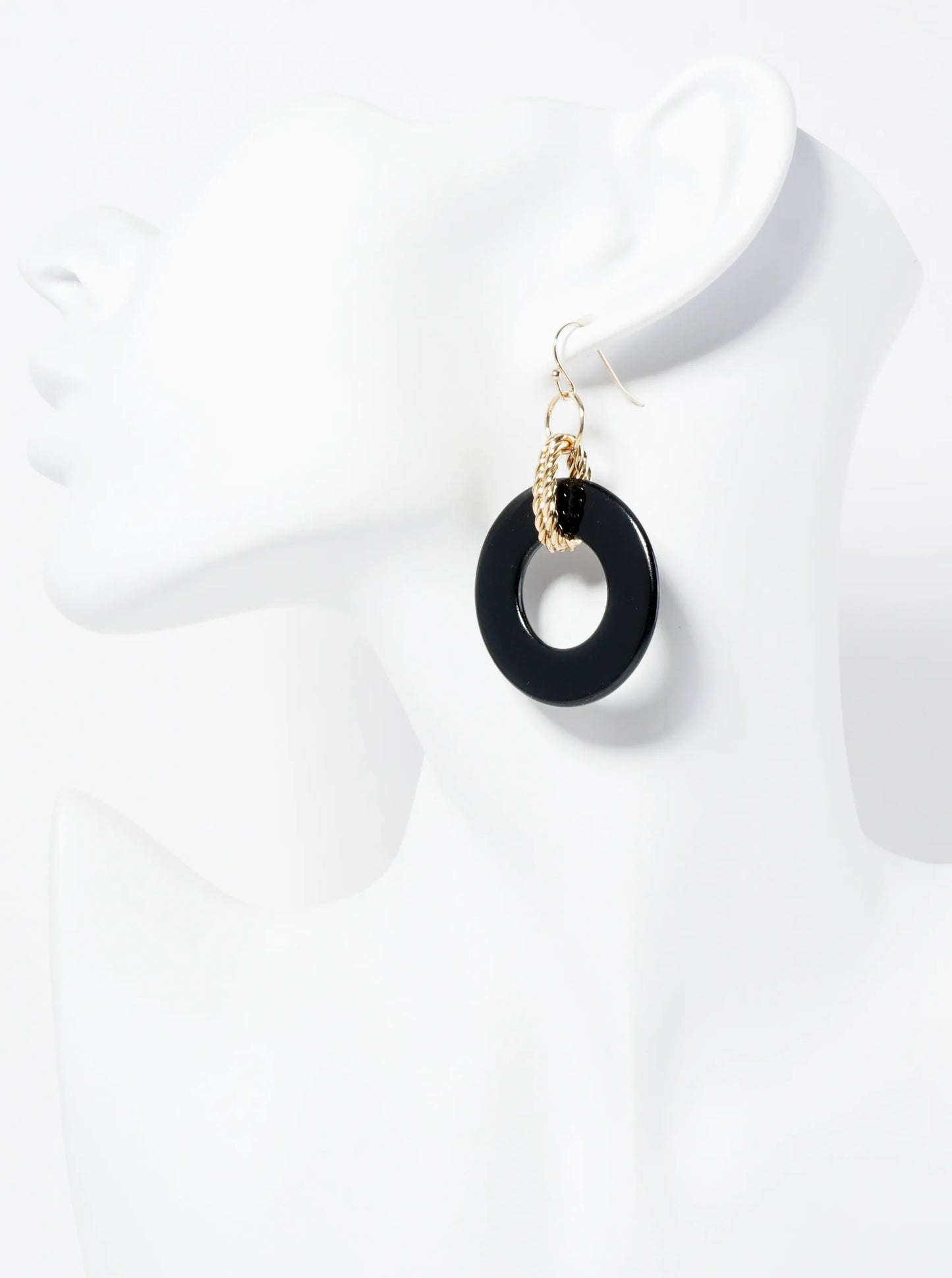 Donut-Shaped Acetate Dangle Drop Earrings