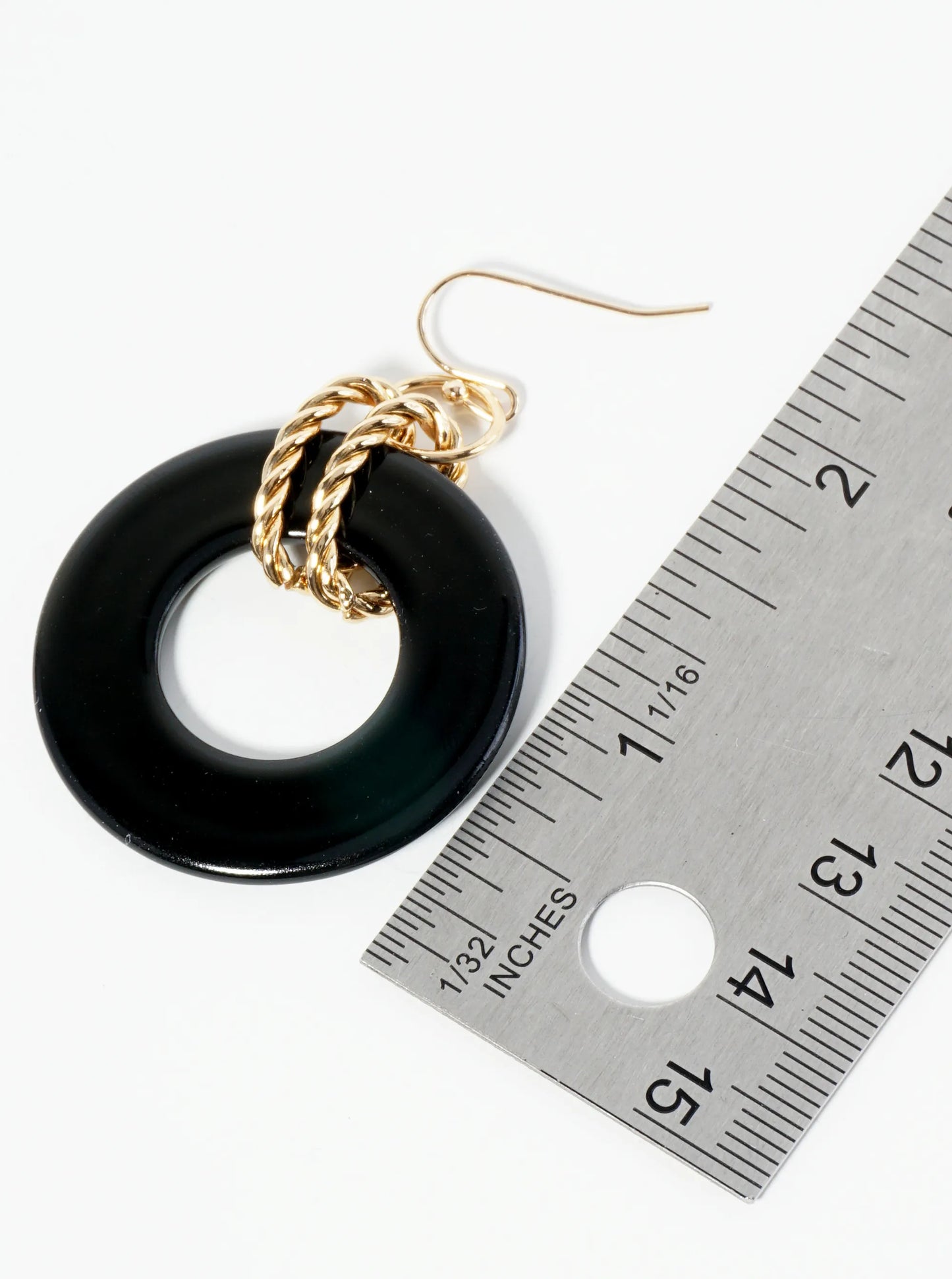 Donut-Shaped Acetate Dangle Drop Earrings