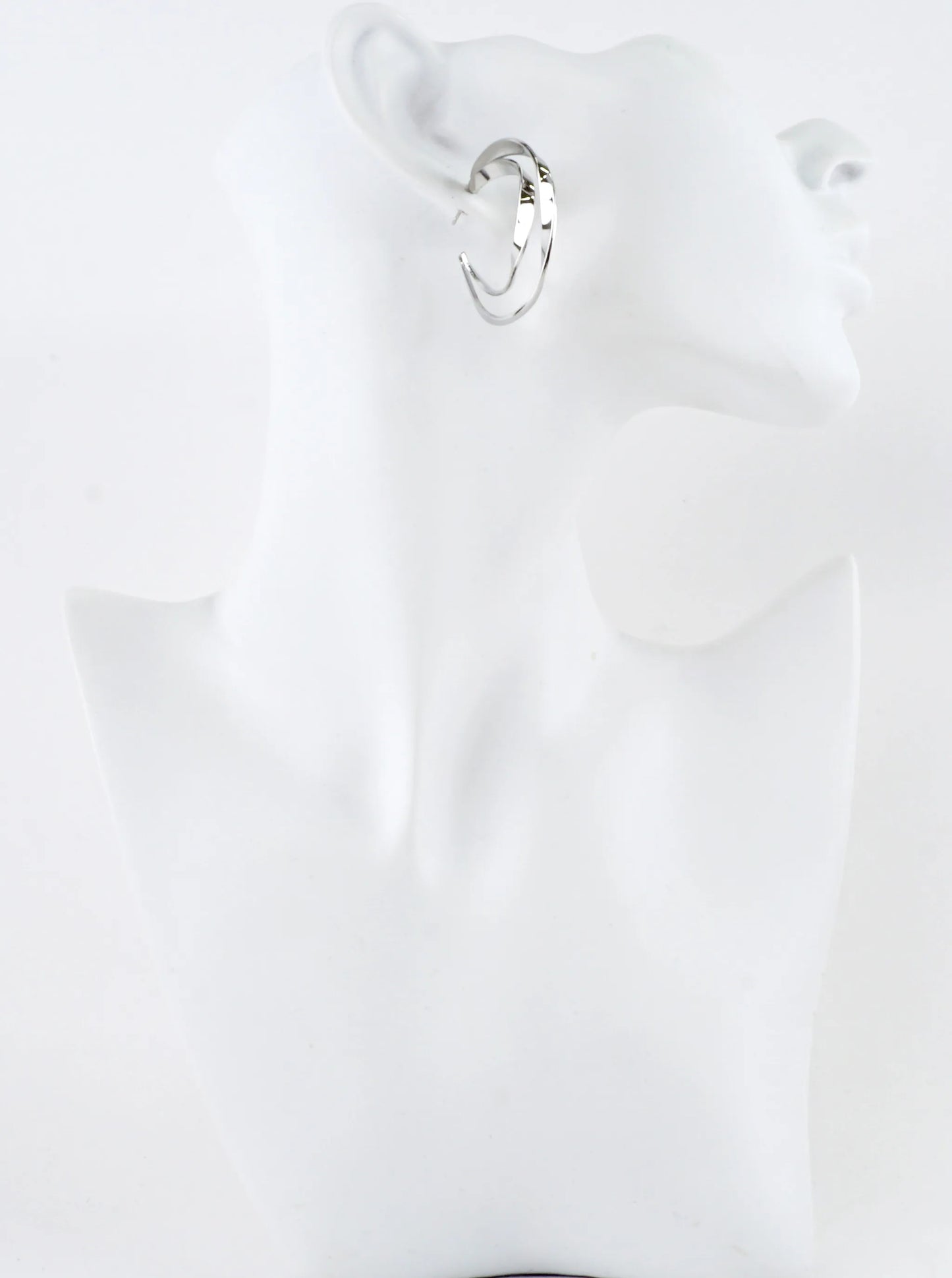 Double Layer Brass Organic Hoop Earrings