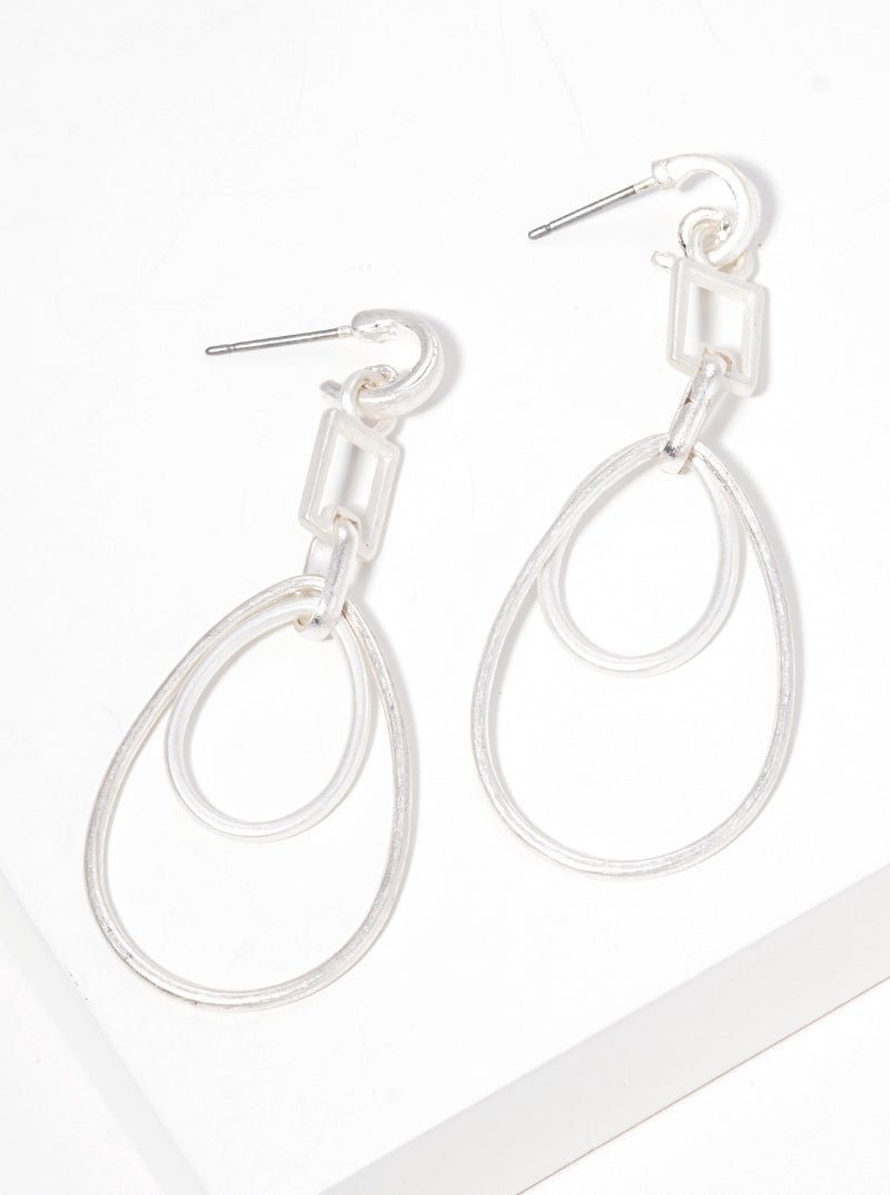 Double Layer Teardrop Dangle Earrings