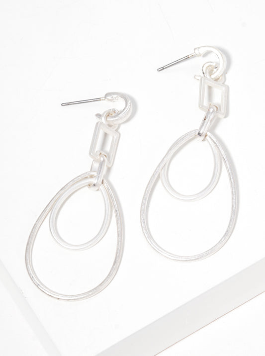 Double Layer Teardrop Dangle Earrings