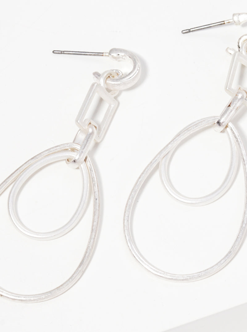 Double Layer Teardrop Dangle Earrings