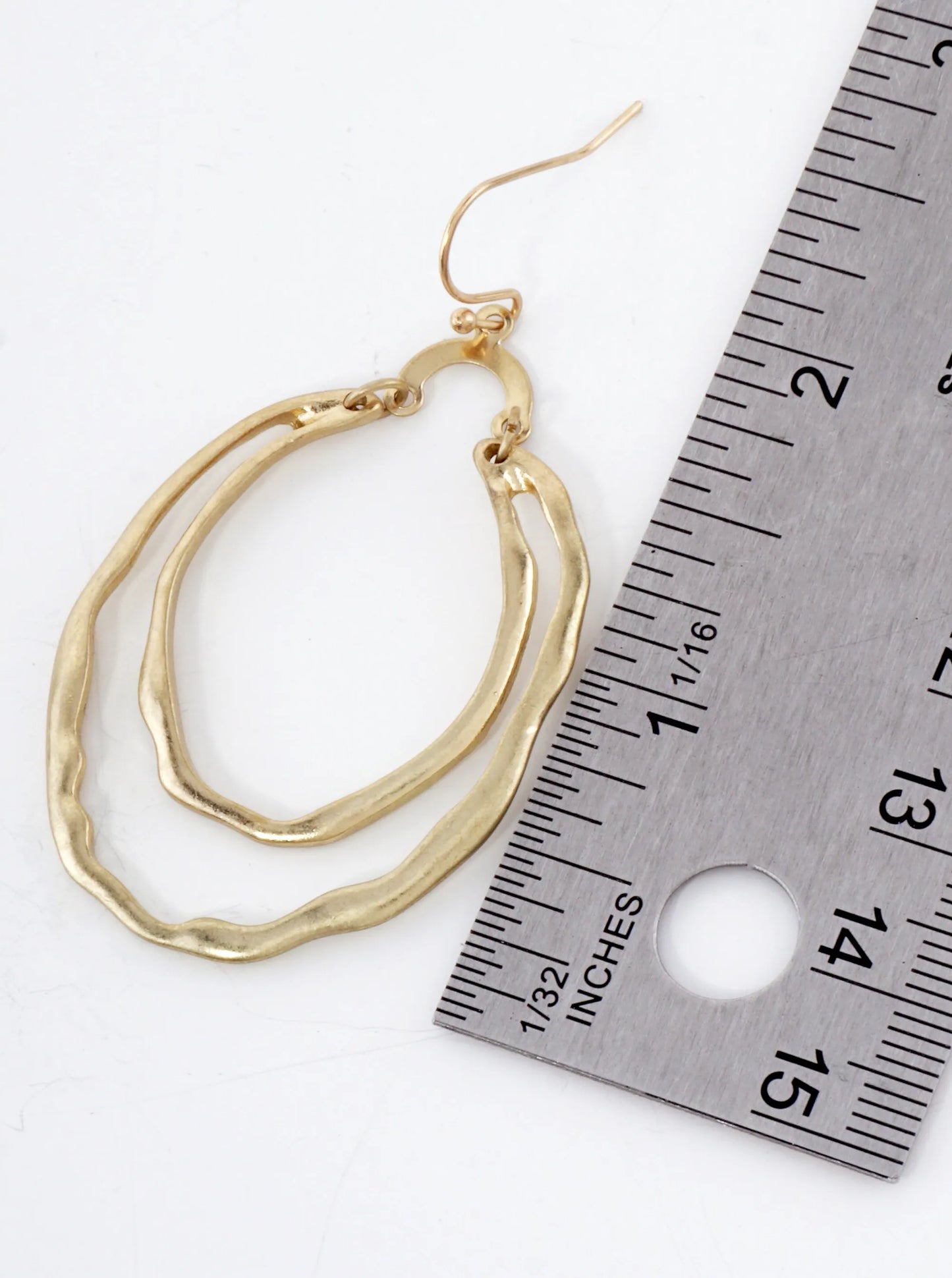 Dual Layer Organic Texture Dangle Earrings