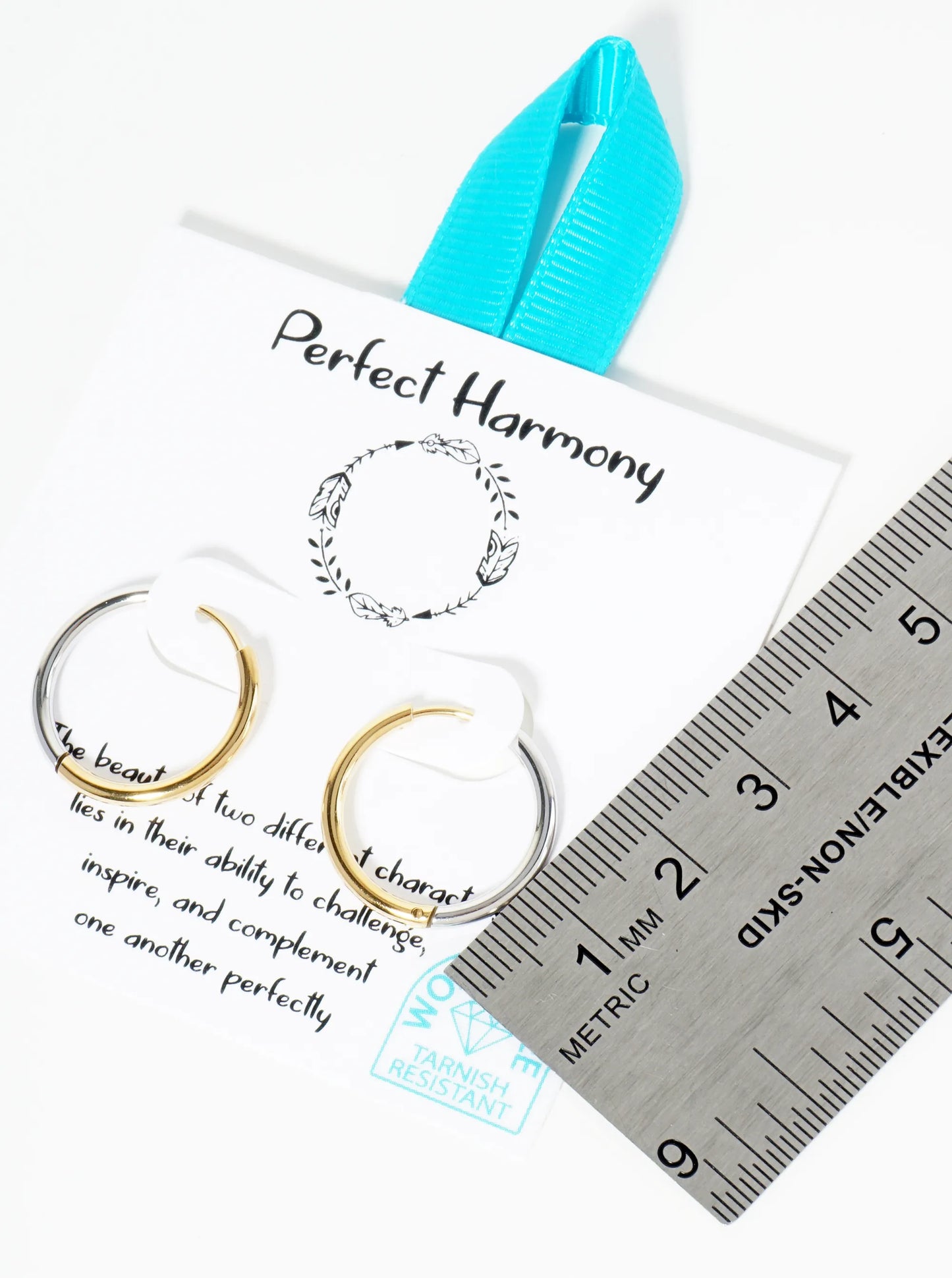 Dual-Tone 20mm Hypoallergenic Stainless Steel Endless Hoop Earrings