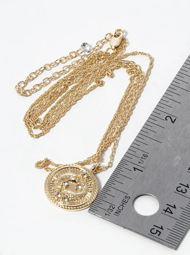 Dual Layer Coin Pendant Necklace