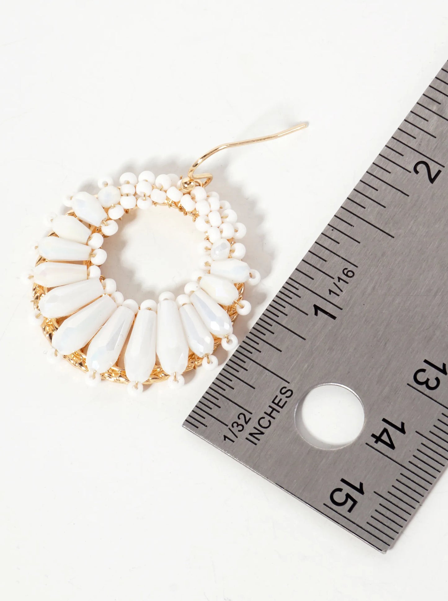 Dynamic Glass Beads Wire-Wrapped Round Dangle Earrings