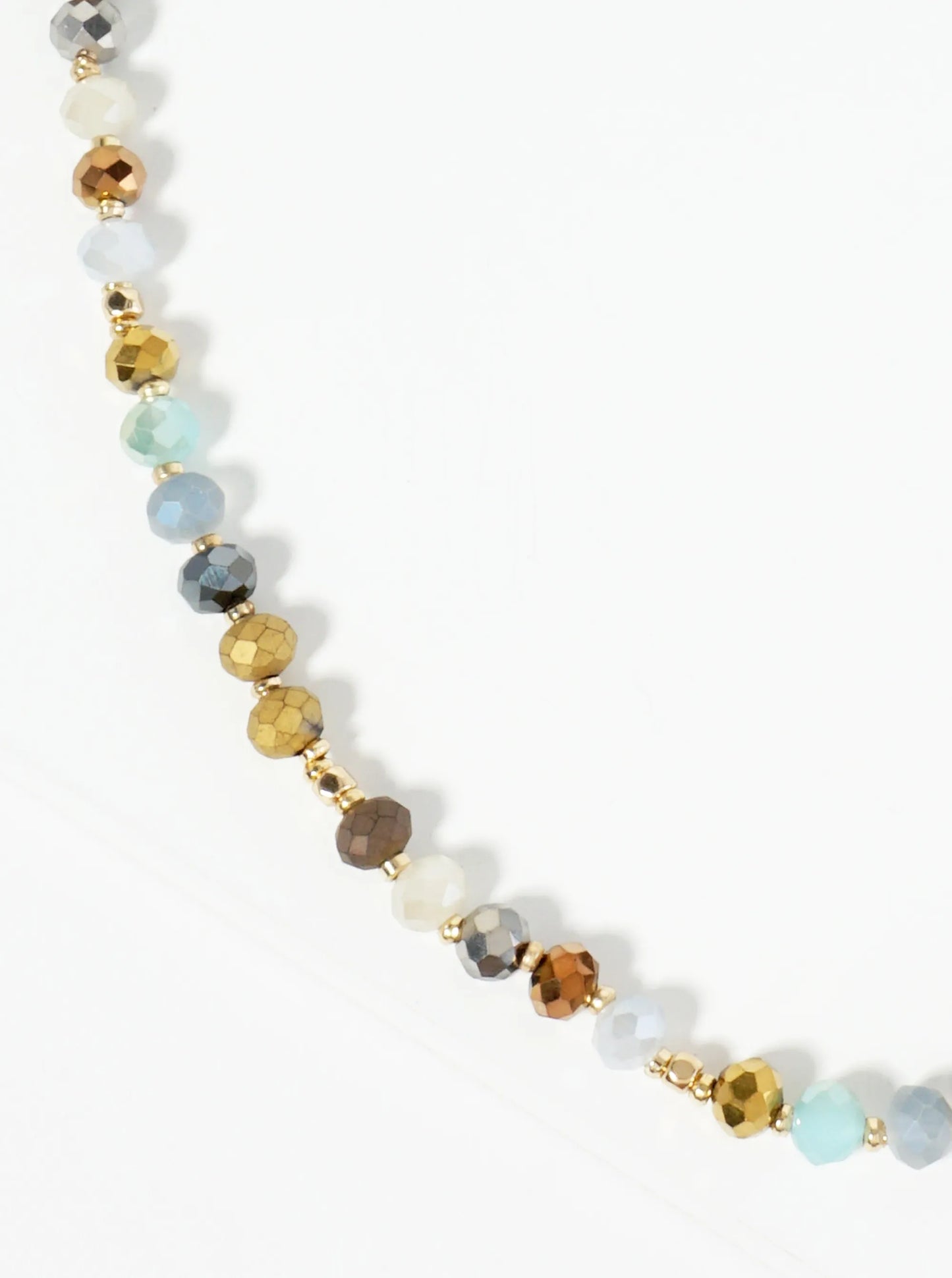 Earth-Toned Glass Bead 18 Inch Necklace