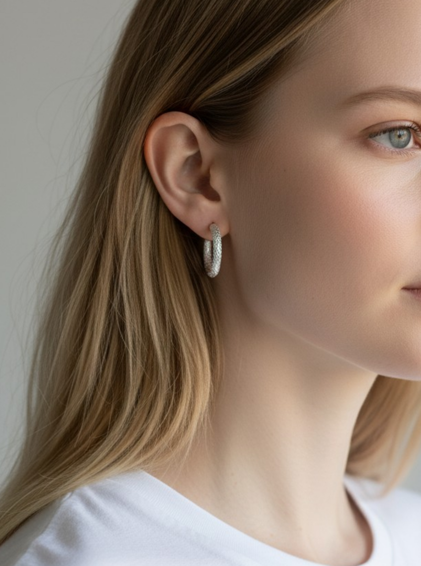 Elegant Textured Hoop Earrings