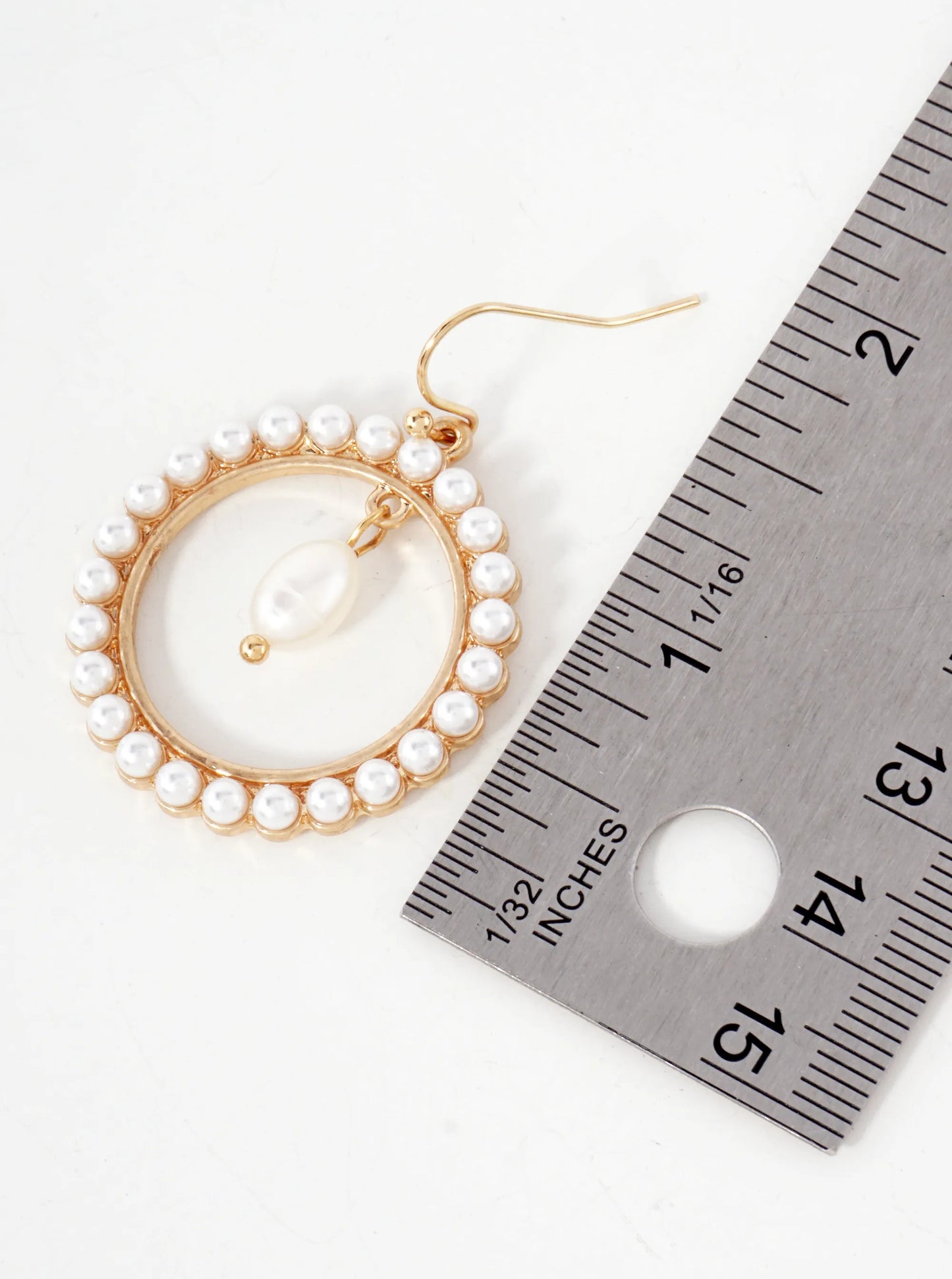 Embedded Pearls And Drop Pearl Dangle Earrings
