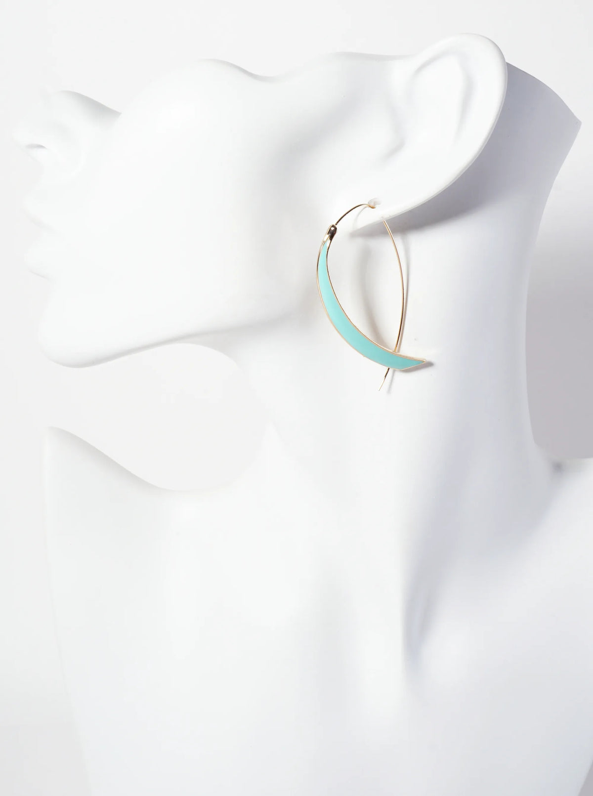 Enamel-Accented Threader Earrings
