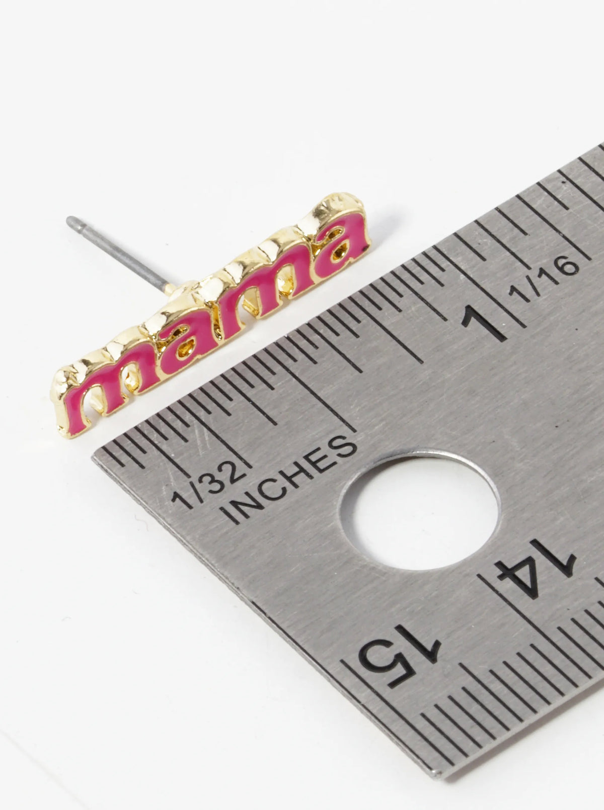 Enamel Filled Mama Post Stud Earrings