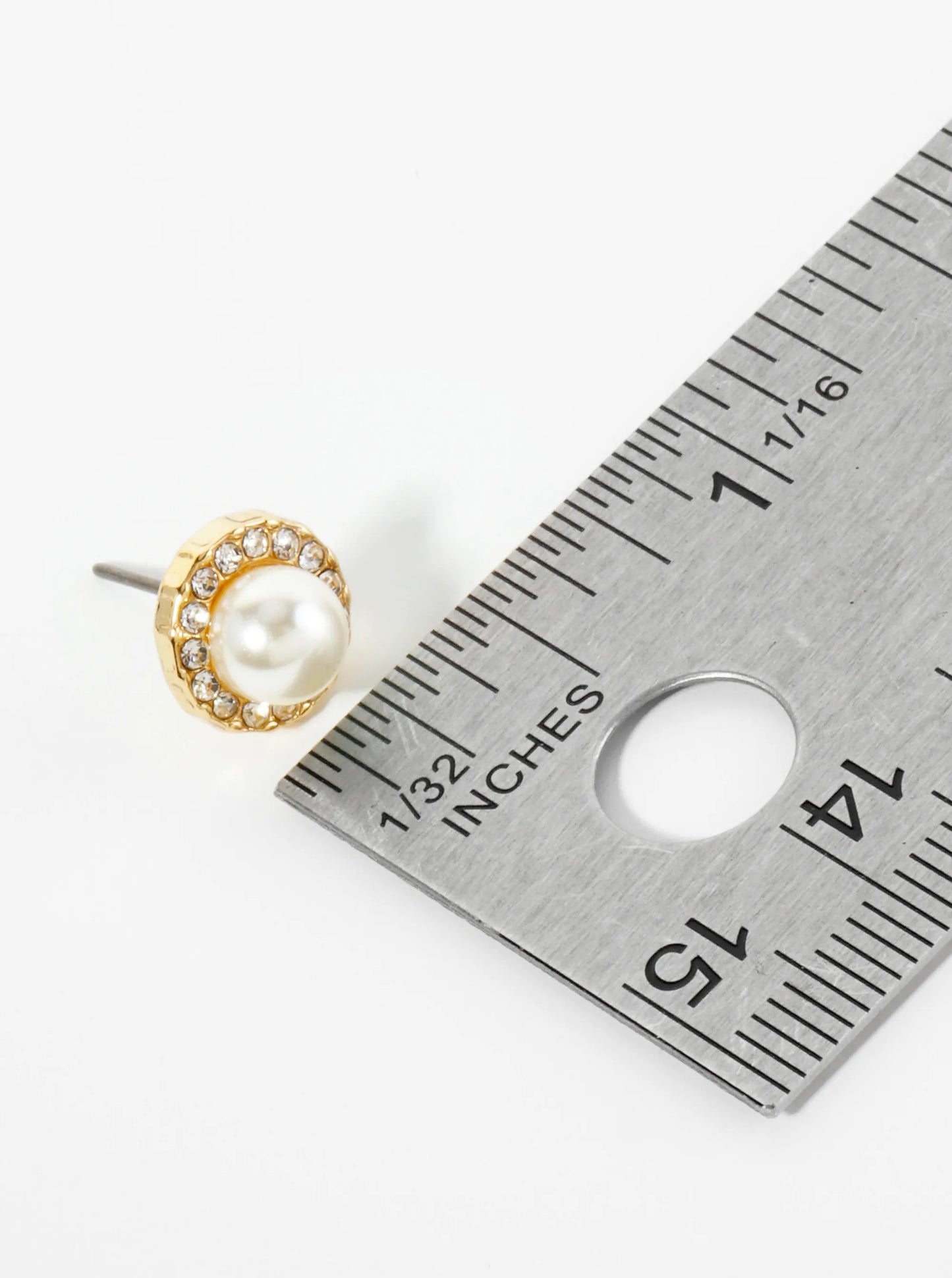 Encased In Crystal 6mm Pearl Bead Stud Earrings