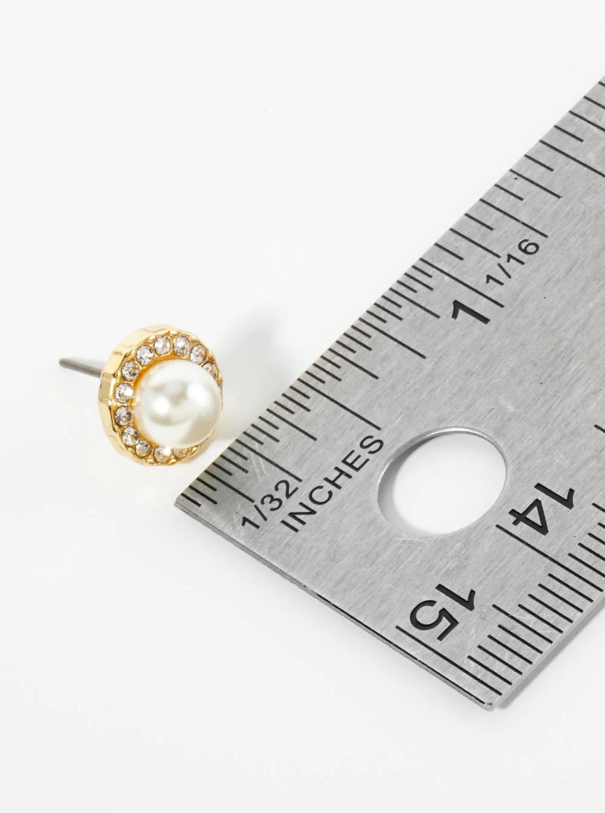 Encased In Crystal 6mm Pearl Bead Stud Earrings