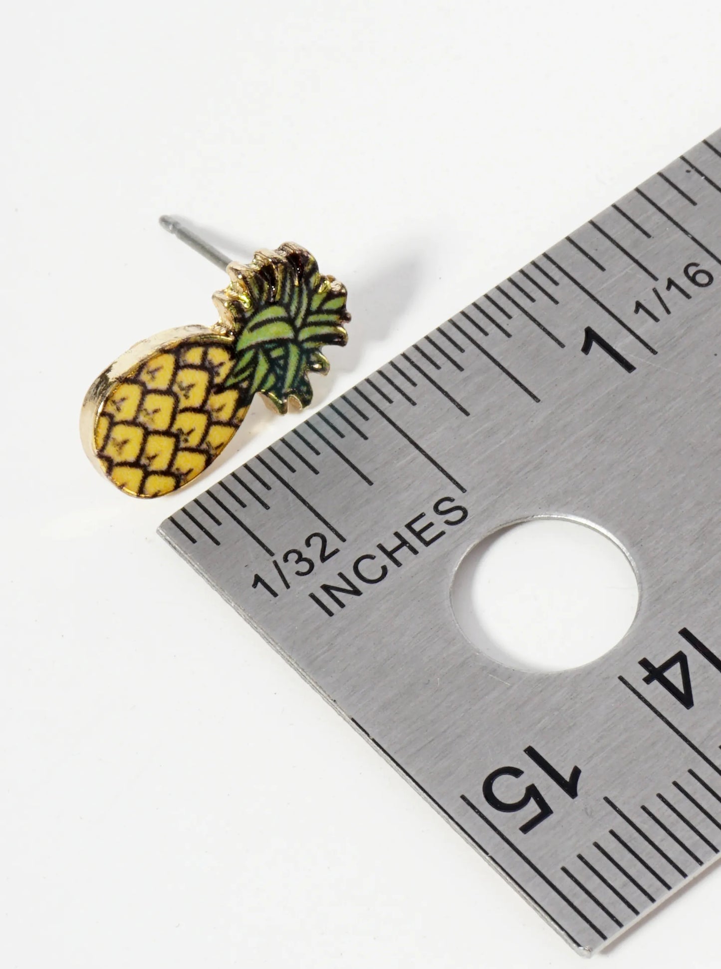 Epoxy Pineapple Stud Earrings